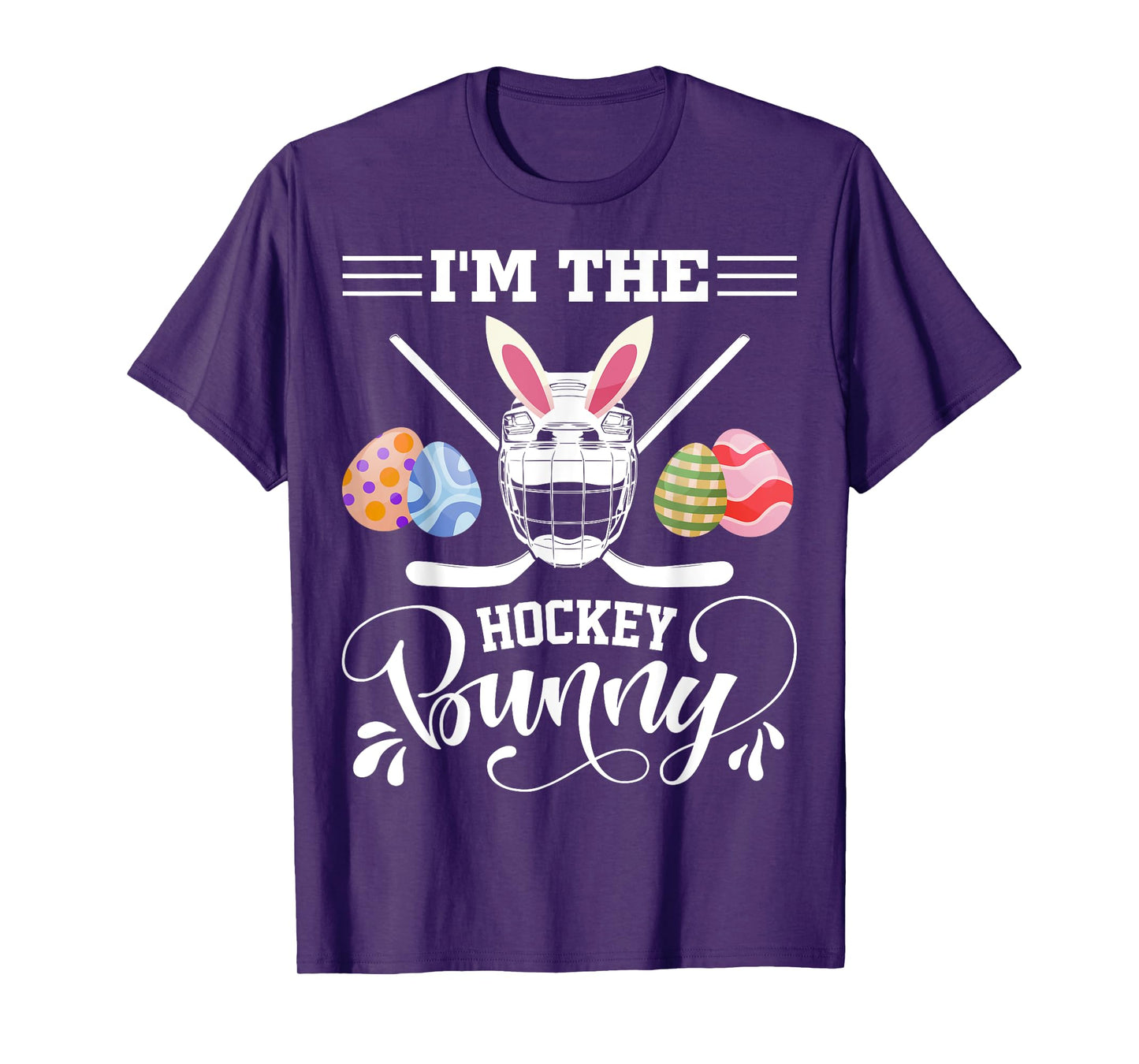 I'm The Hockey Bunny Funny Easter Day Ice Hockey Player T-Shirt