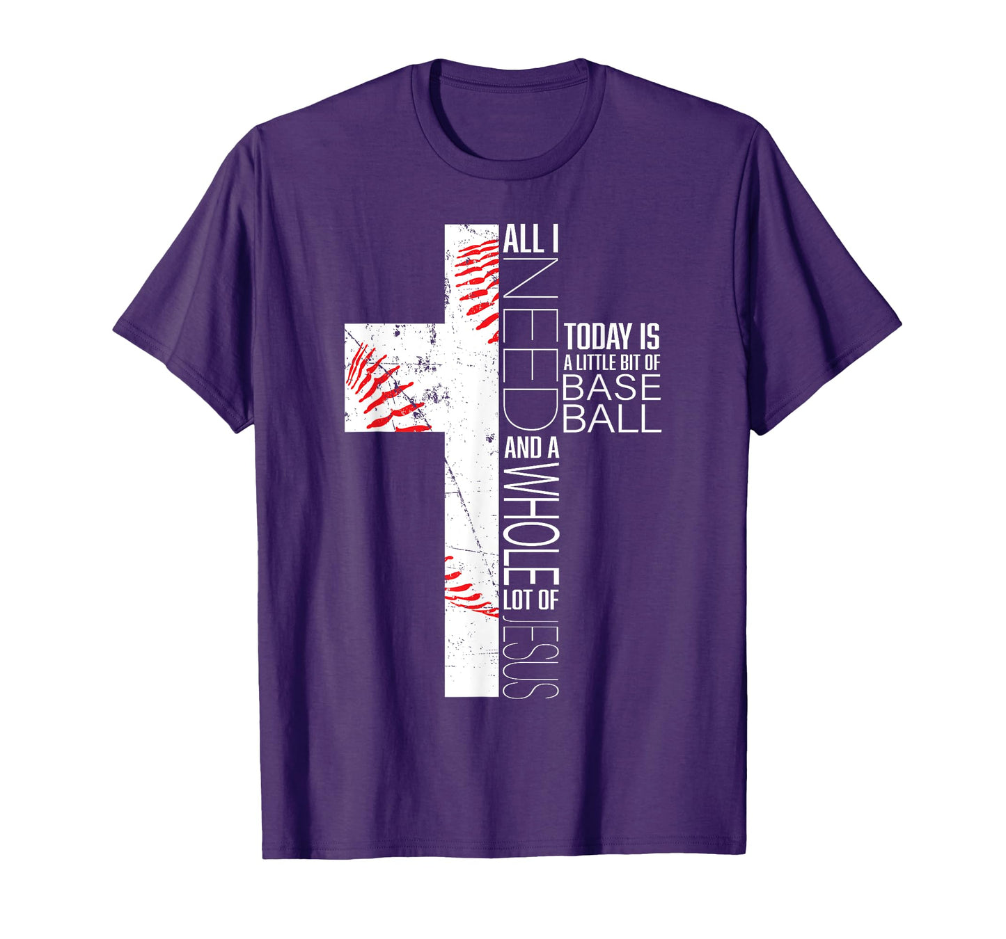 Funny Baseball Jesus Sayings Christian Cross Graphic Print T-Shirt