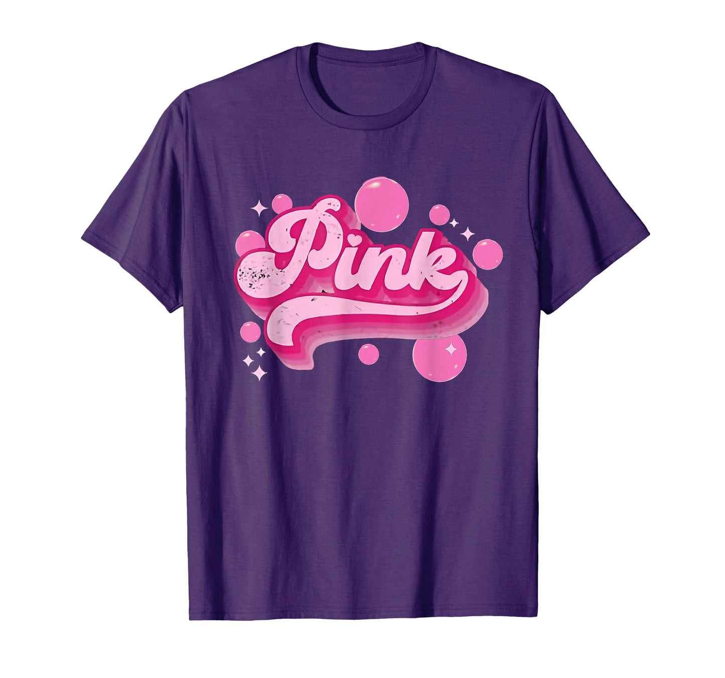 Retro Pink Personalized Name Pink For Men Women Kids Meme T-Shirt