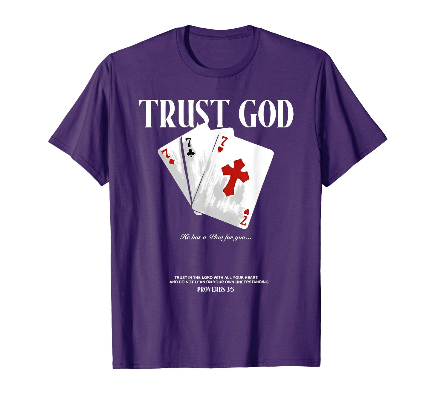 trust god christian playing cards cross costume casino T-Shirt