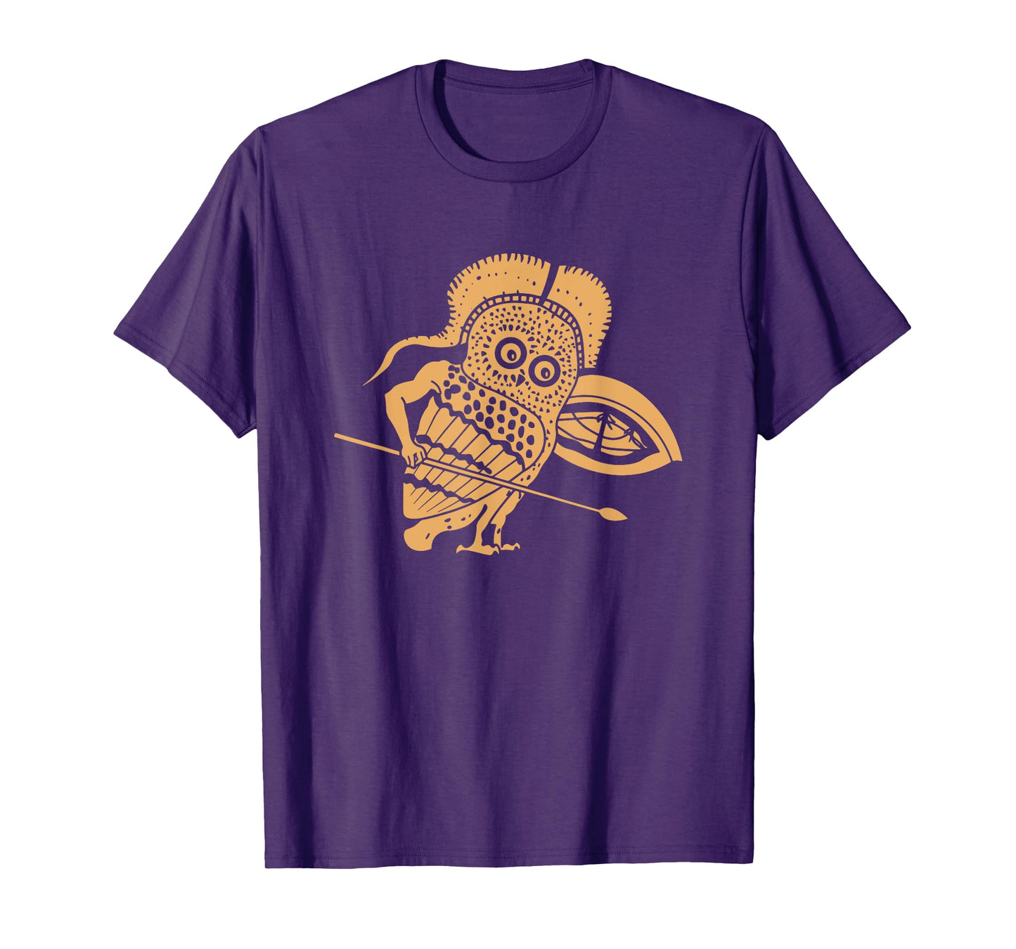 Little Owl as a Hoplite warrior Greek Mythology Athena T-Shirt
