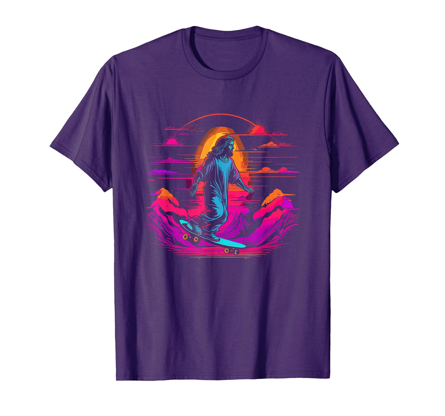 Jesus Christ Skateboarding - Retro Christian Skateboard T-Shirt
