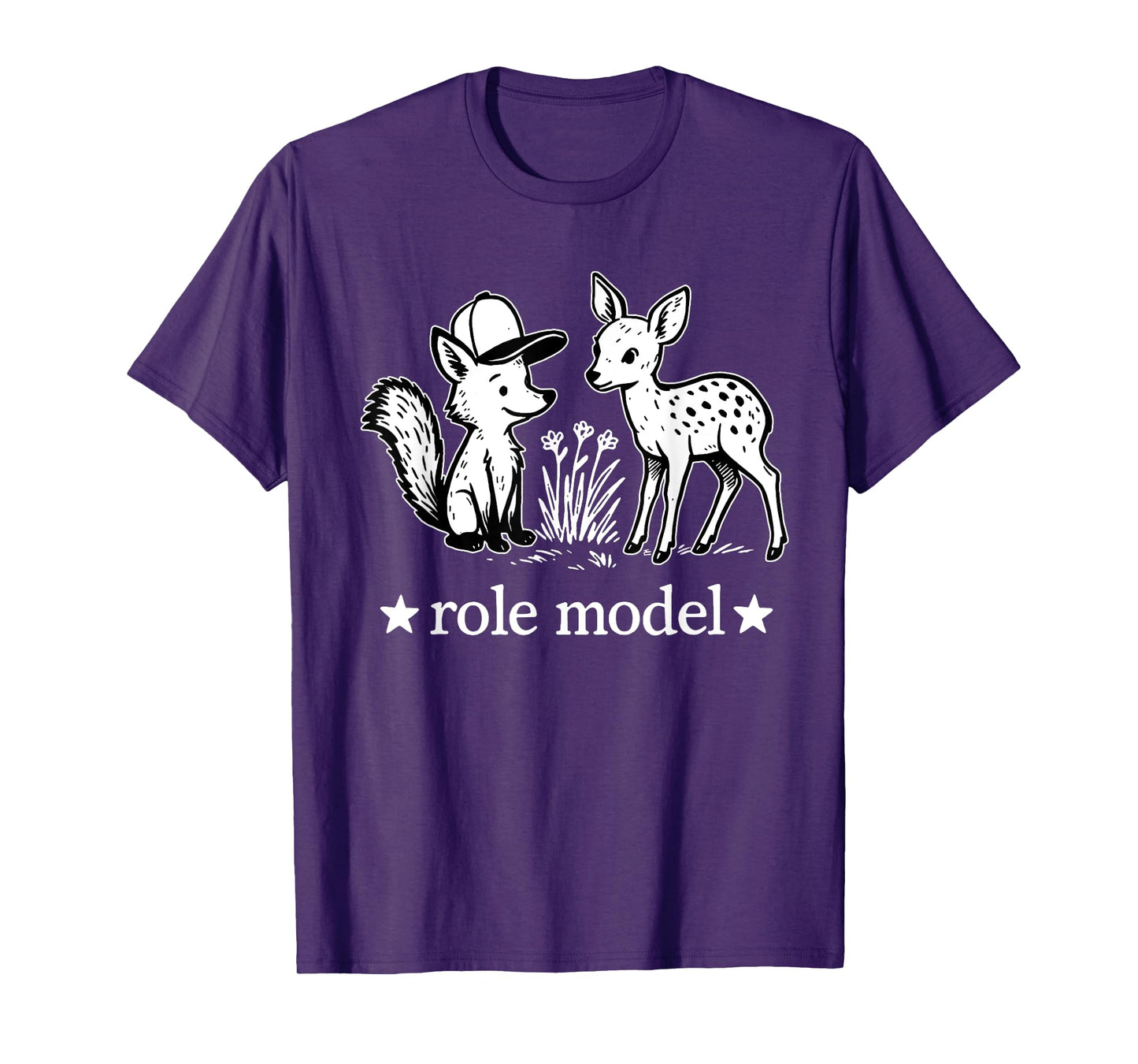 Role Model Funny Retro Deer Lovers Meme Deer T-Shirt