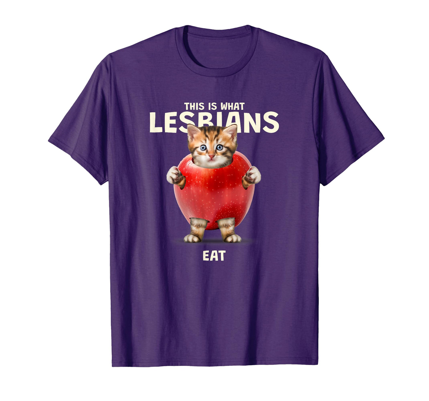 This Is What Lesbians Eat - Funny Cat Graphic (LGBT) T-Shirt