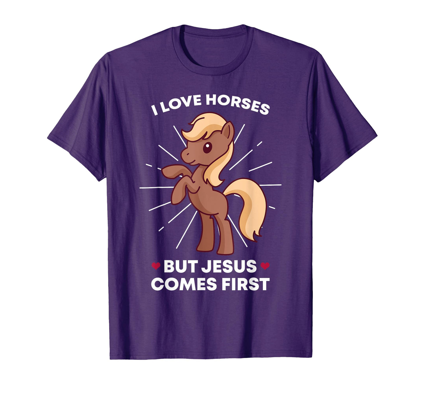 I Love Horses But Jesus Comes First Christian Horse Lover T-Shirt