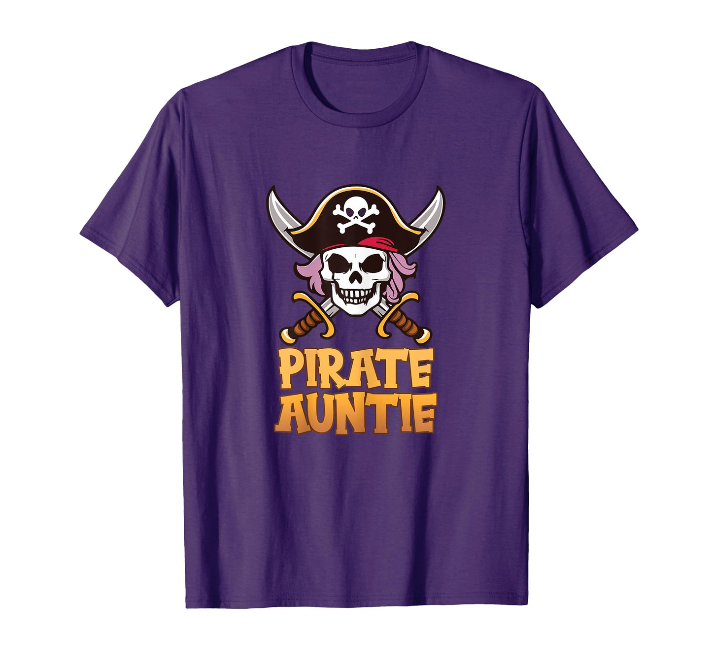 Pirate Auntie Funny Captain Matching Halloween Costume T-Shirt