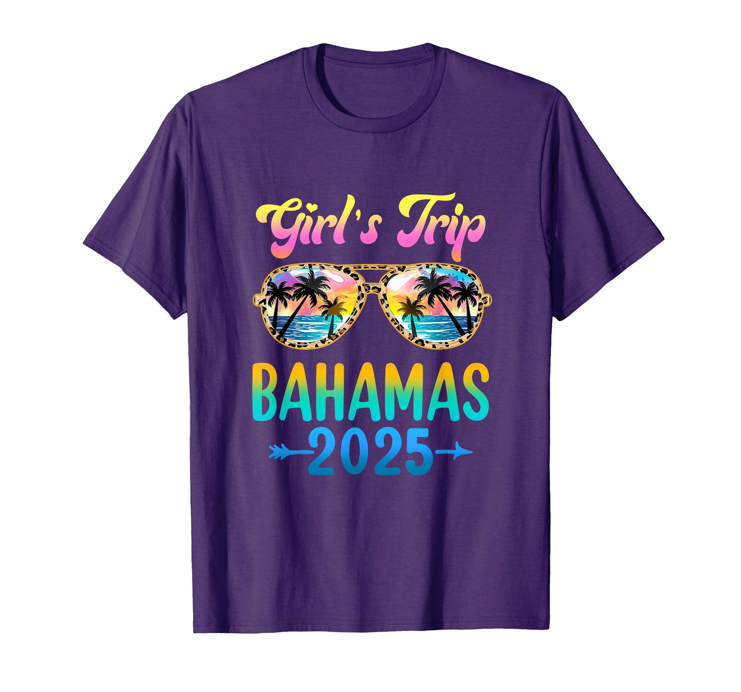 Girl's Trip Bahamas 2025 Summer Vacation Sunglasses T-Shirt