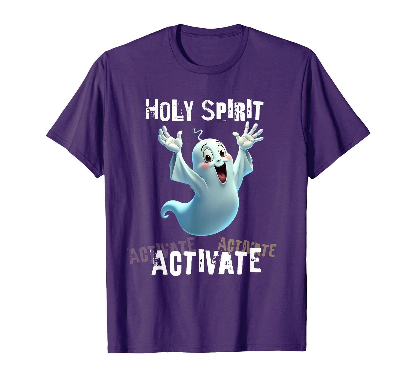 Holy Spirit Activate Meme | Funny Christian Cartoon Ghost T-Shirt
