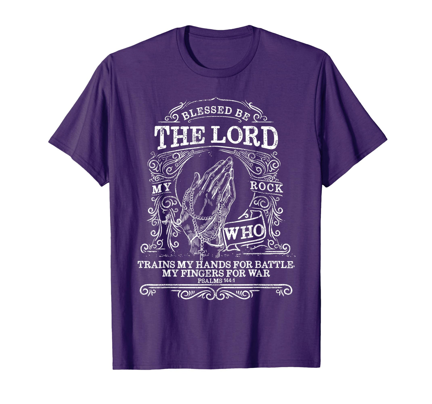 Psalms 144 1 My Rock Catholic Bible Verse Rosary Blessed T-Shirt