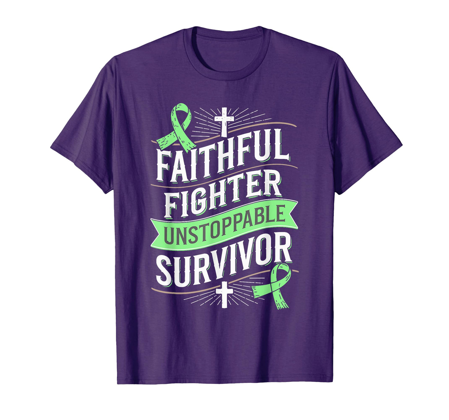 Faithful Fighter Survivor Non-Hodgkin Lymphoma Awareness T-Shirt
