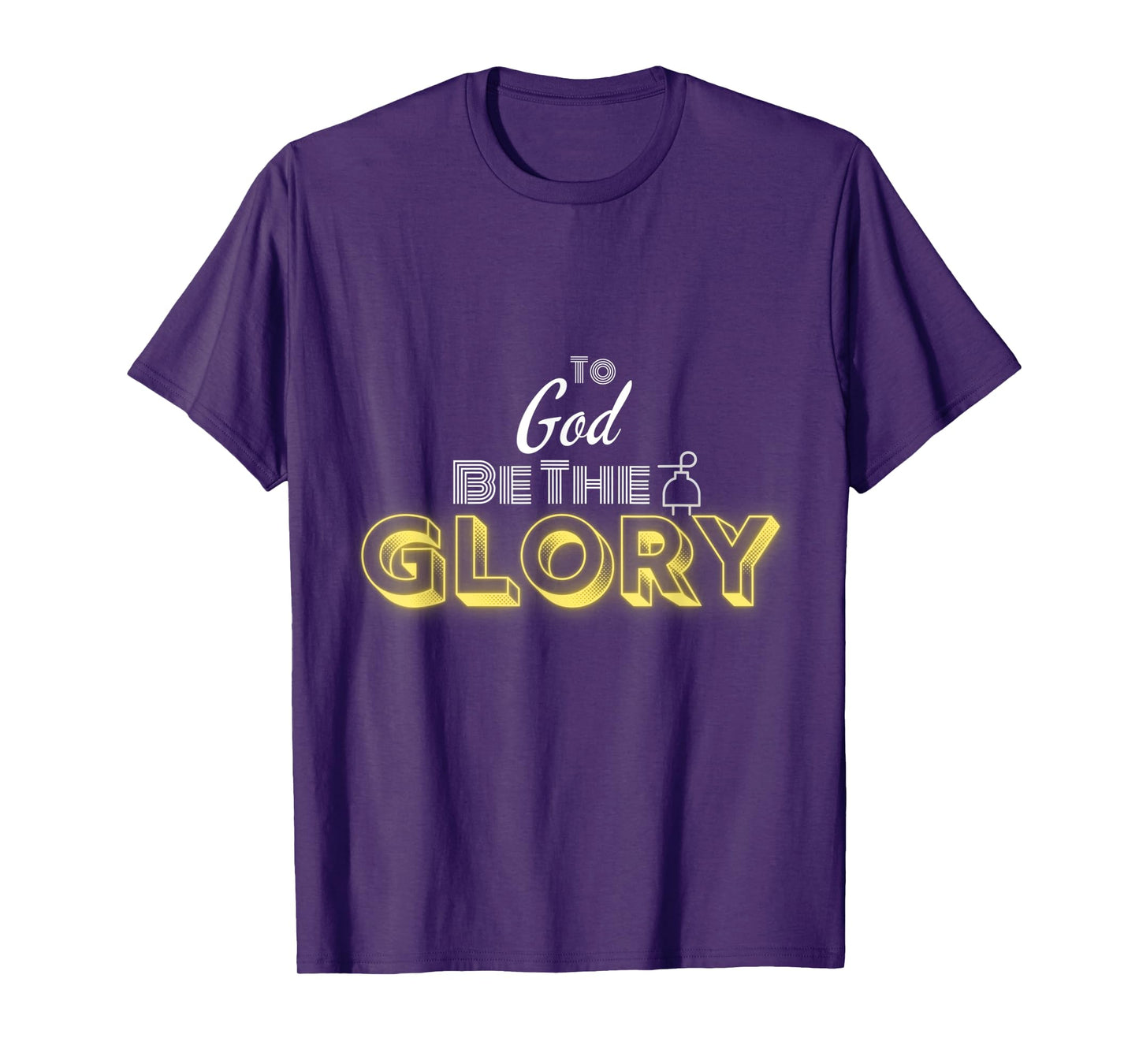 Faith Essentials To God be the Glory Christian T-Shirt - Black, Unisex-Adults, Small, Short Sleeve, Modern, Letter Print, Christmas