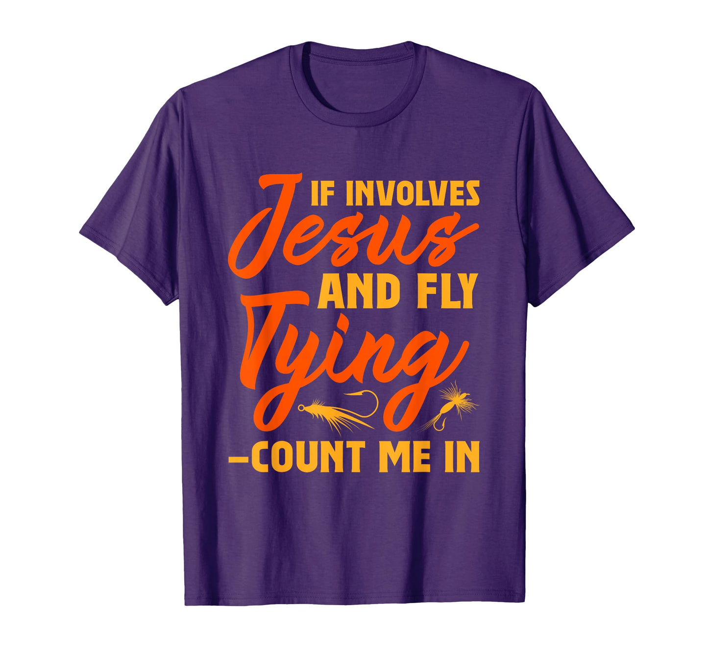 Jesus and Fly Tying Enthusiast Design T-Shirt