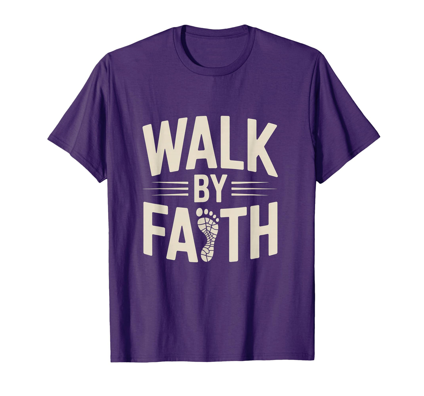Christian Footprint Walk by Faith Inspirational Tee T-Shirt