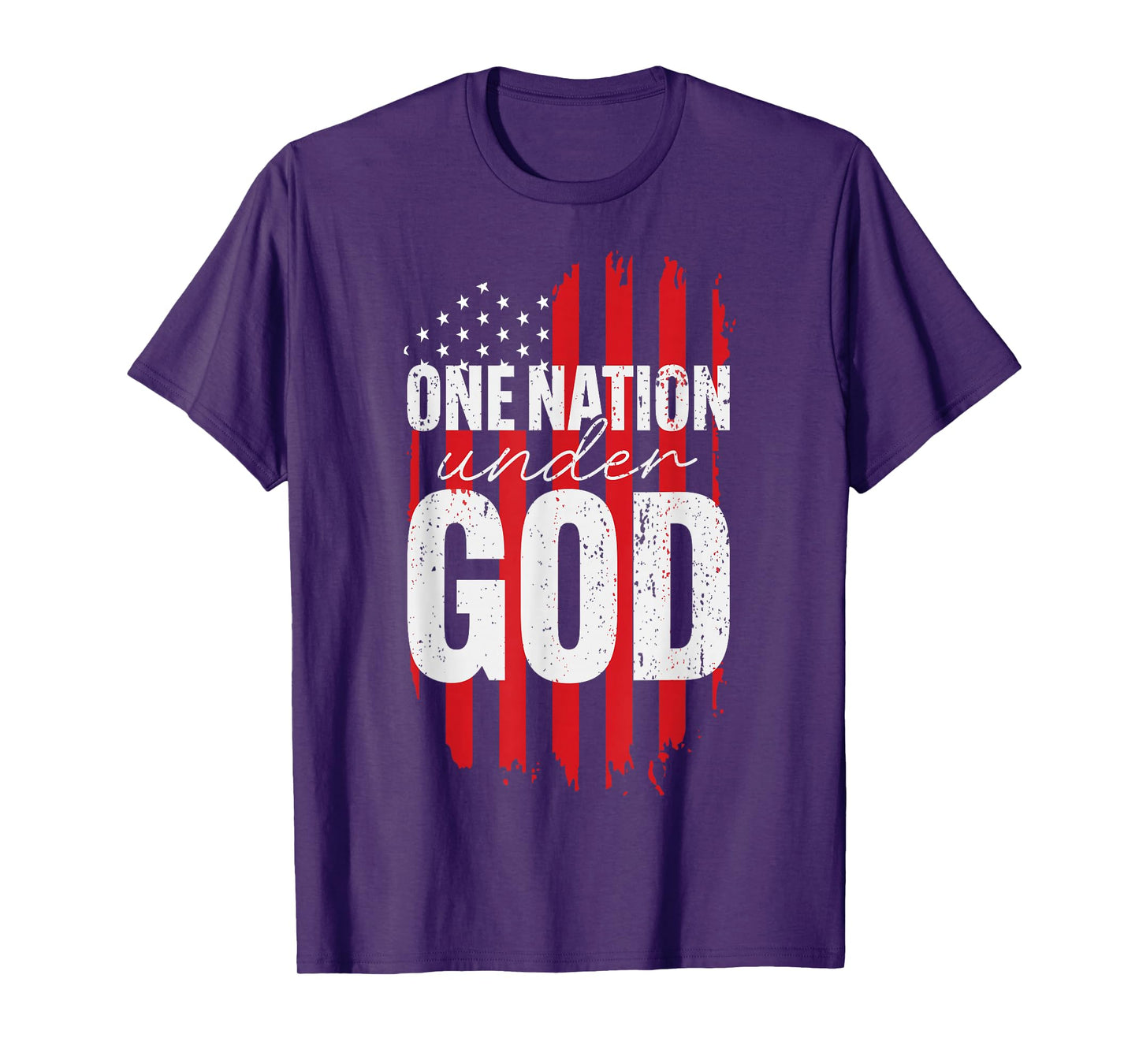 One Nation Under God American Flag Christian Jesus T-Shirt