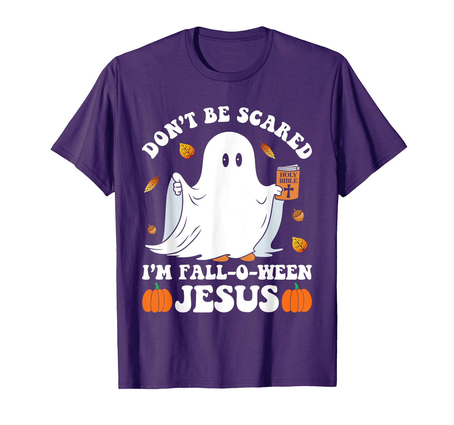 Cute Ghost Christian Halloween Fall-O-Ween Jesus Pumpkin T-Shirt