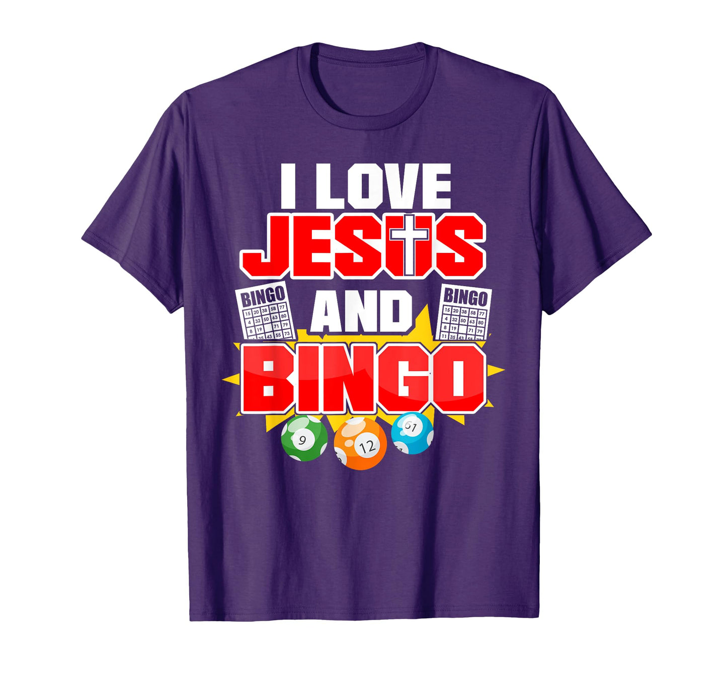 Bingo Player Jesus Faith Christian I Love Jesus And Bingo T-Shirt