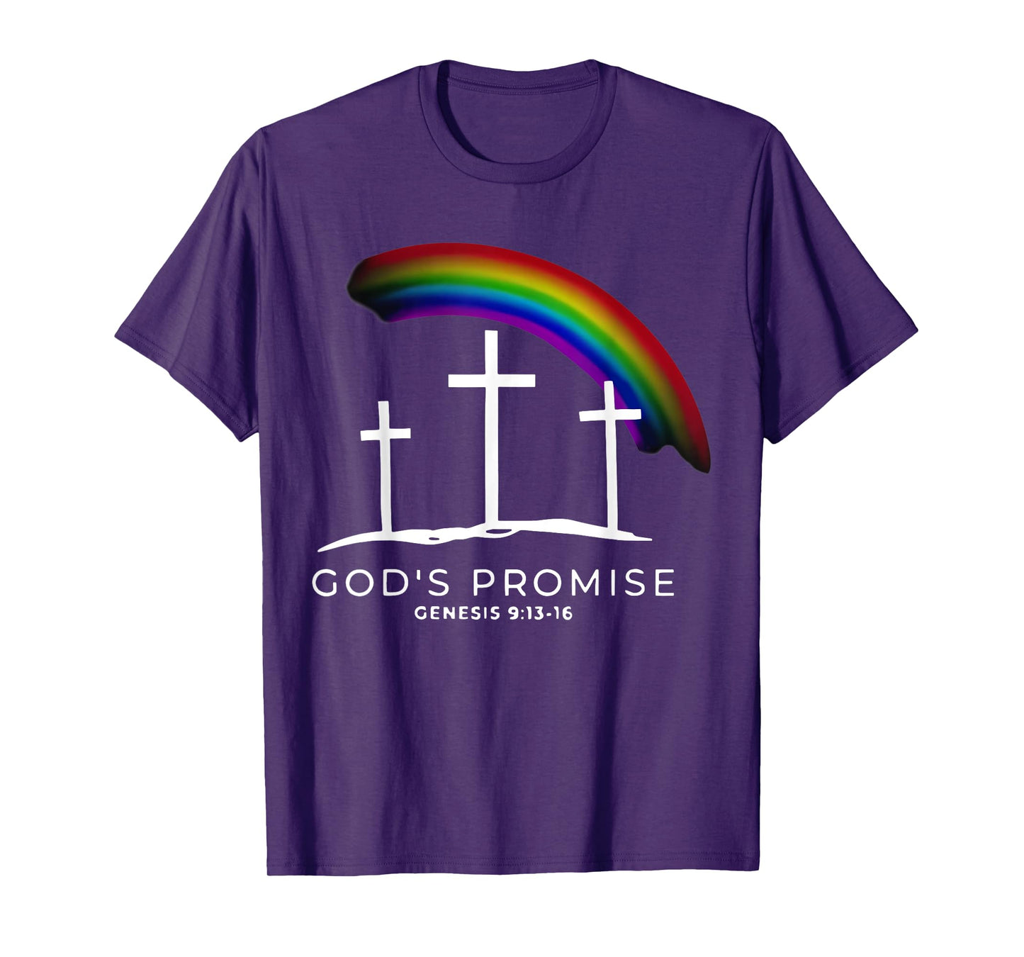 God's Promise Cross Genesis 9-13-16 Bible Christian Lover T-Shirt