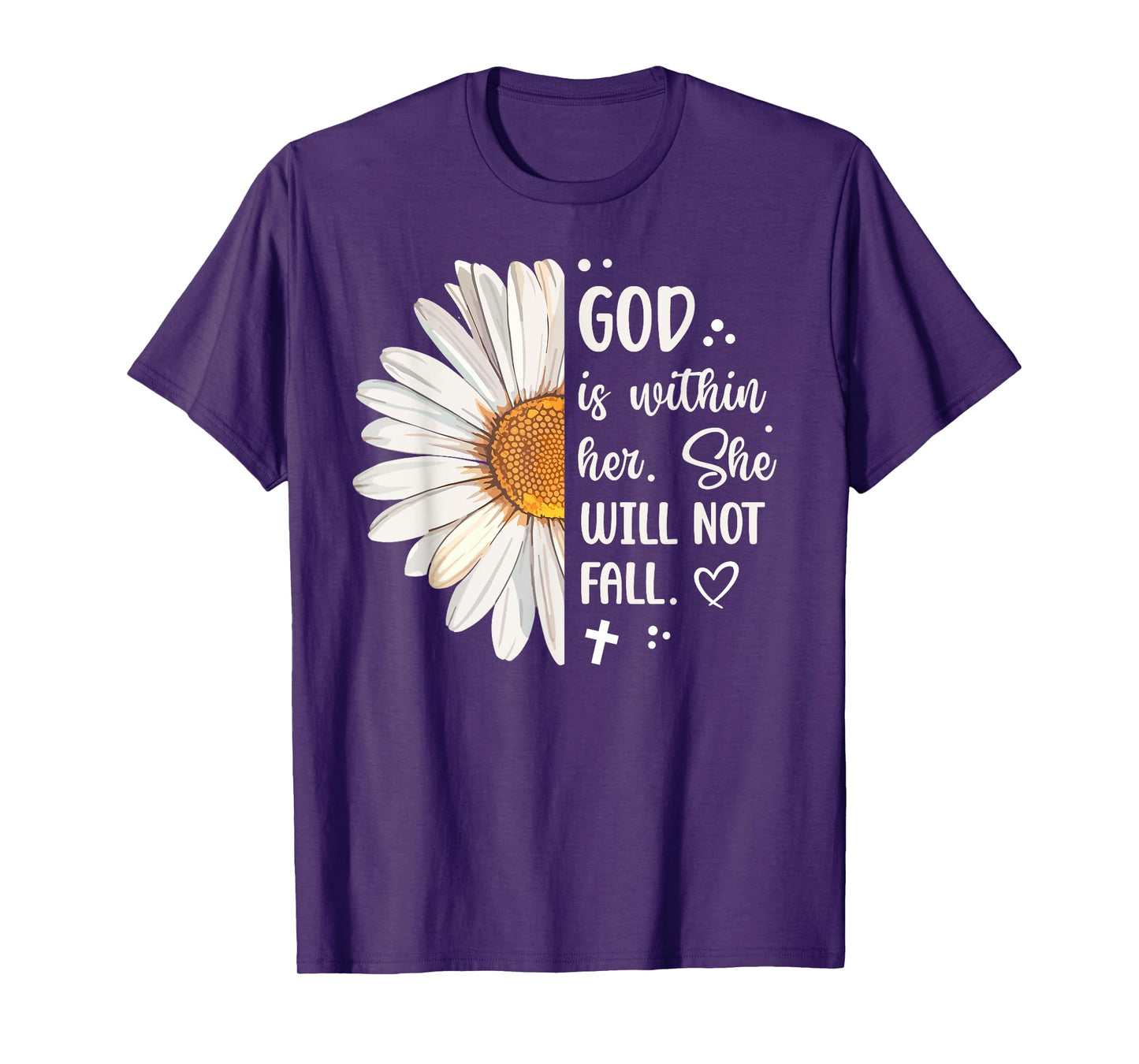 God Is Within Her Psalm 46:5 Bible Verse Christian Woman T-Shirt