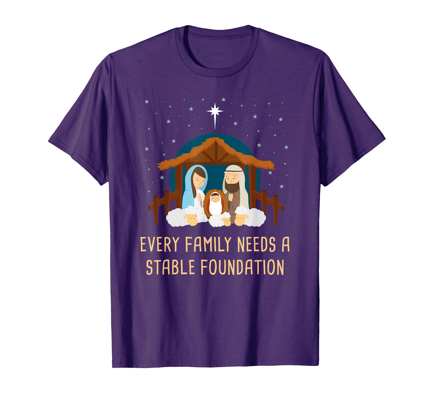 Every Family Needs a Stable Foundation – Christmas Nativity T-Shirt