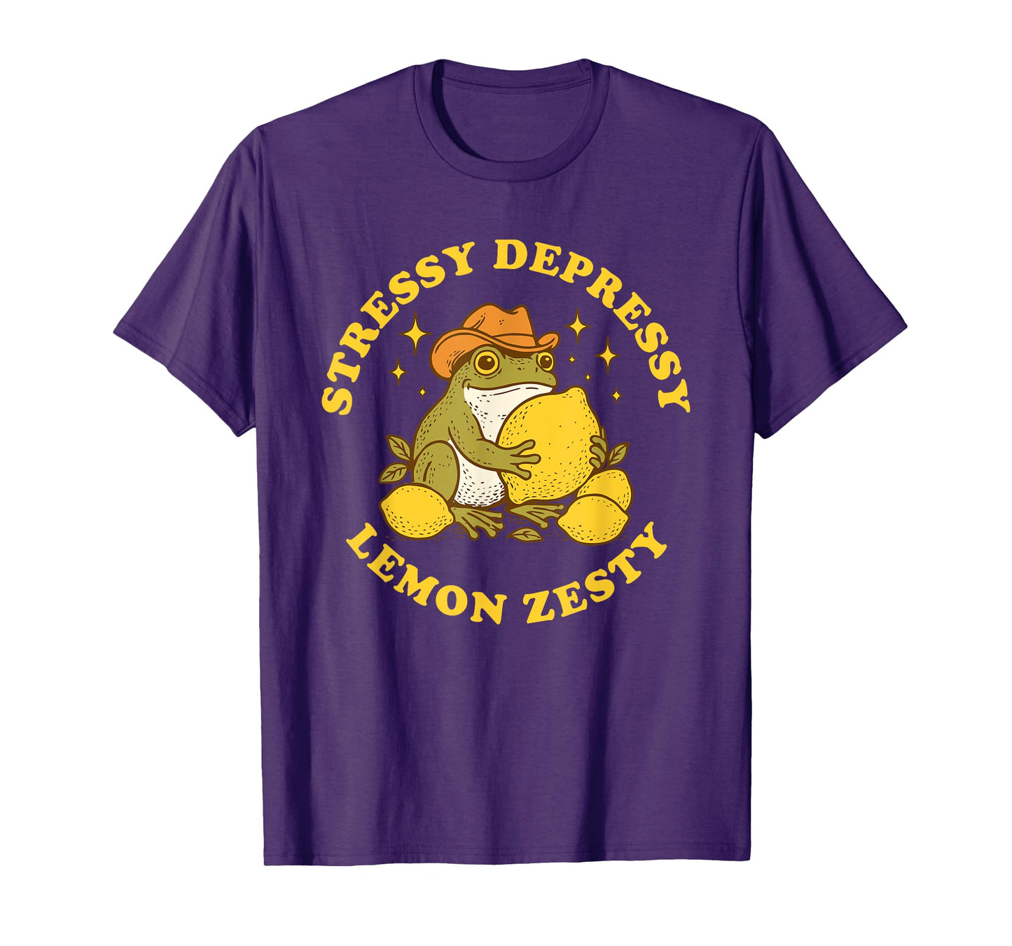 Stressy Depressy Lemon Zesty Funny Frog T-Shirt
