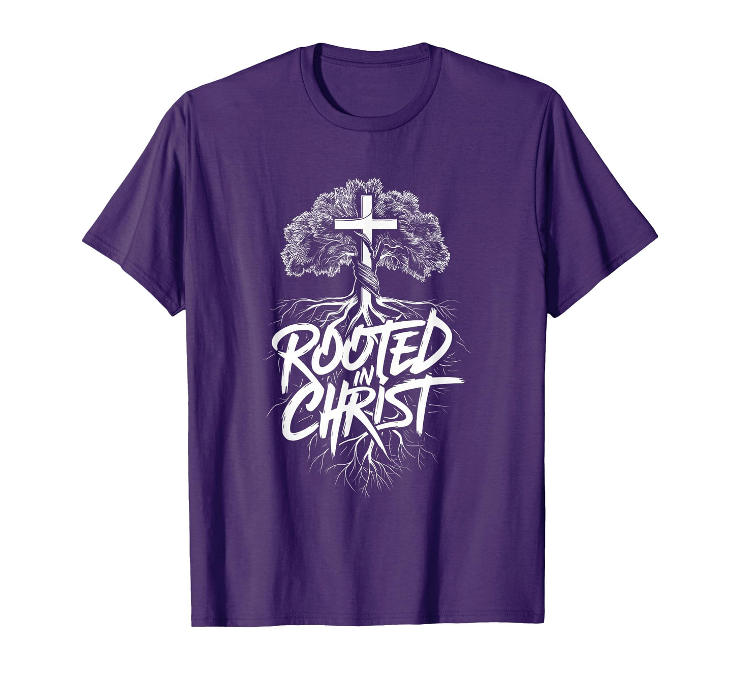 Jesus and God Believers Brand Rooted in Christ Faith Christian Religious T-Shirt, Small, Black