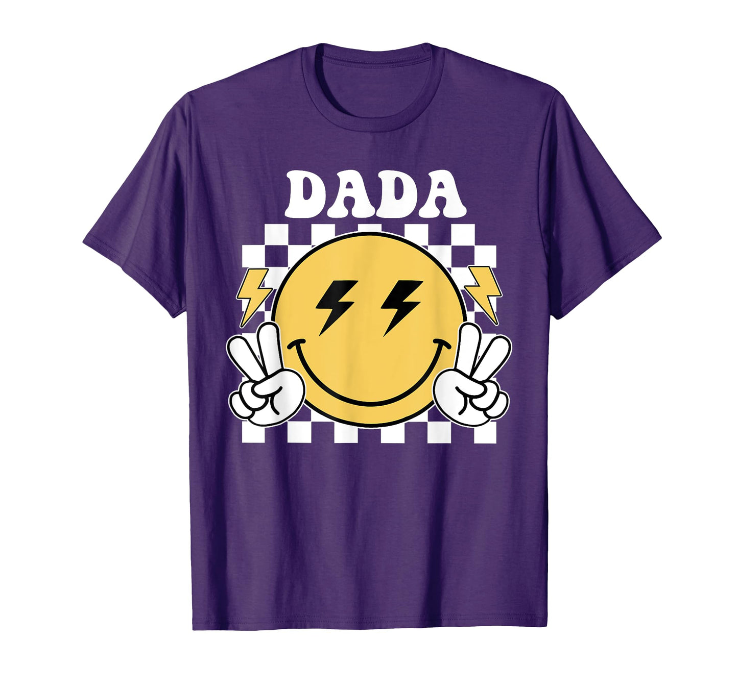 Dada One Happy Dude Birthday Theme Family Matching T-Shirt, Small, Black