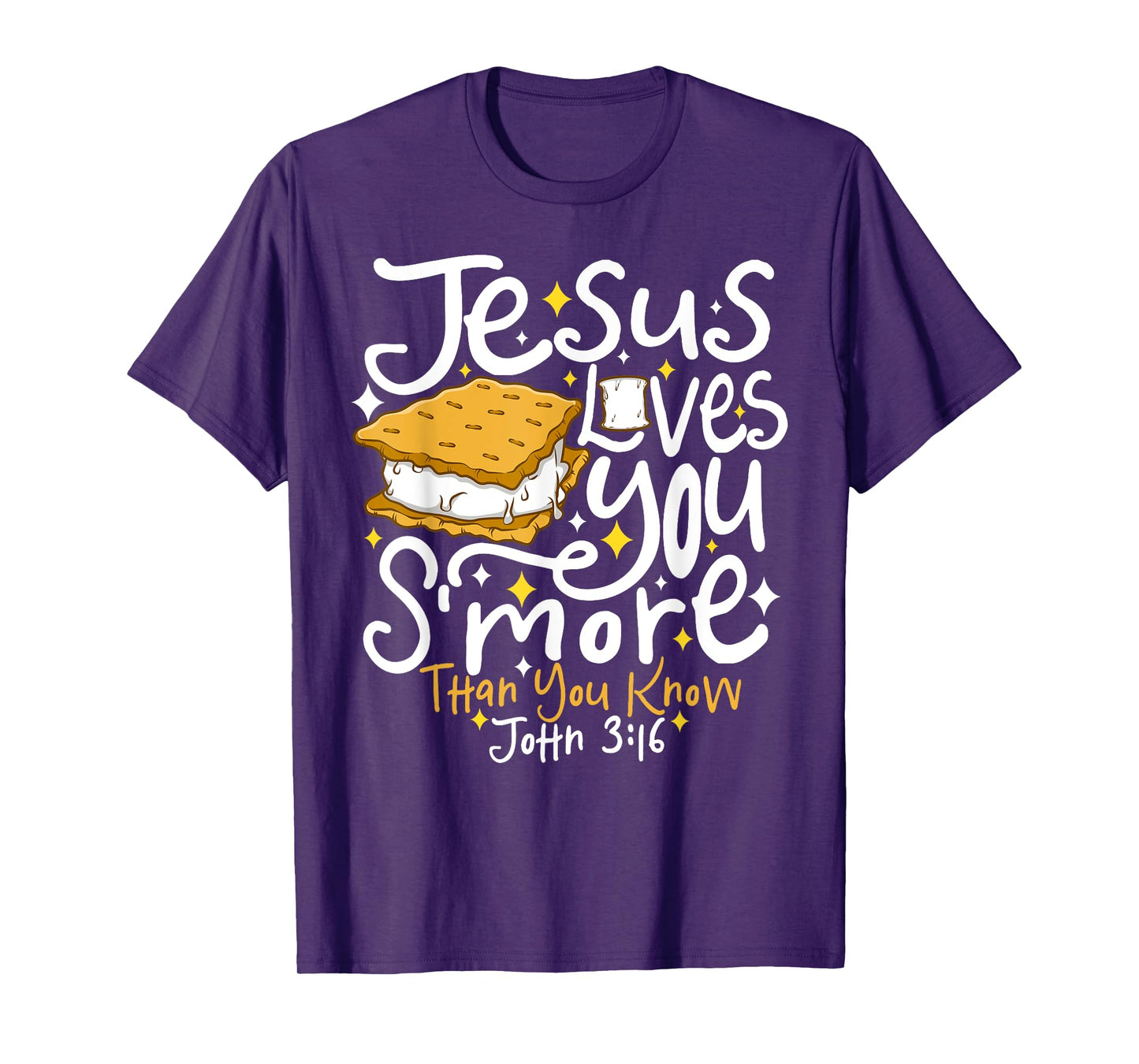Camping Smore Jesus Loves You John Bible Verse Christian T-Shirt