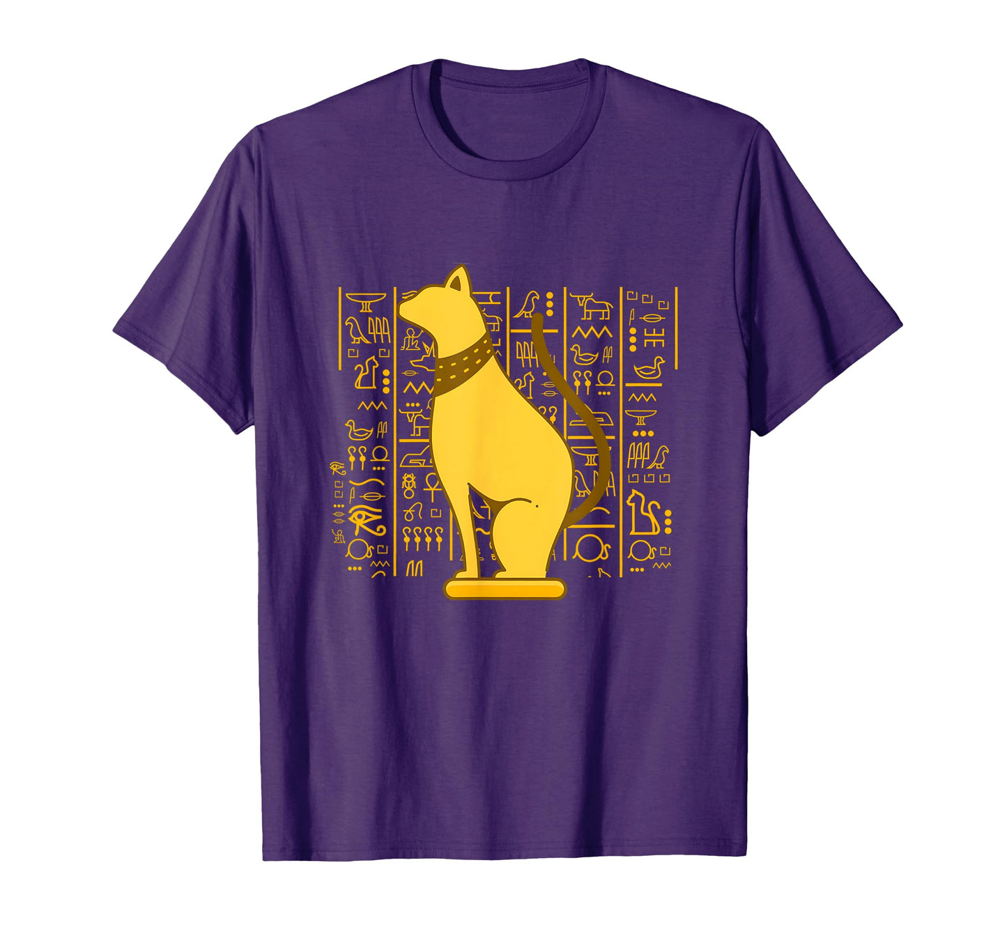 Bastet Ancient Egypt Cat God Hieroglyphic Egyptian History T-Shirt