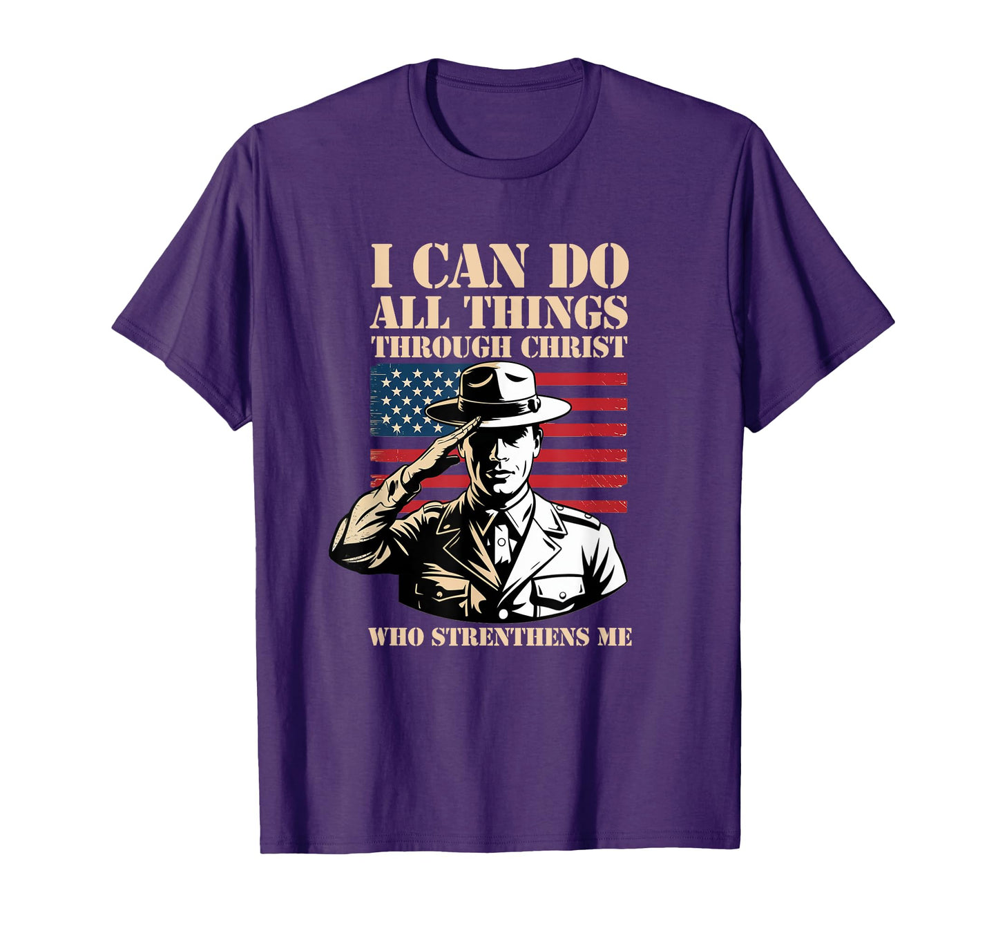 Drill Sergeant Boot Camp Instructor USA Flag Veterans T-Shirt