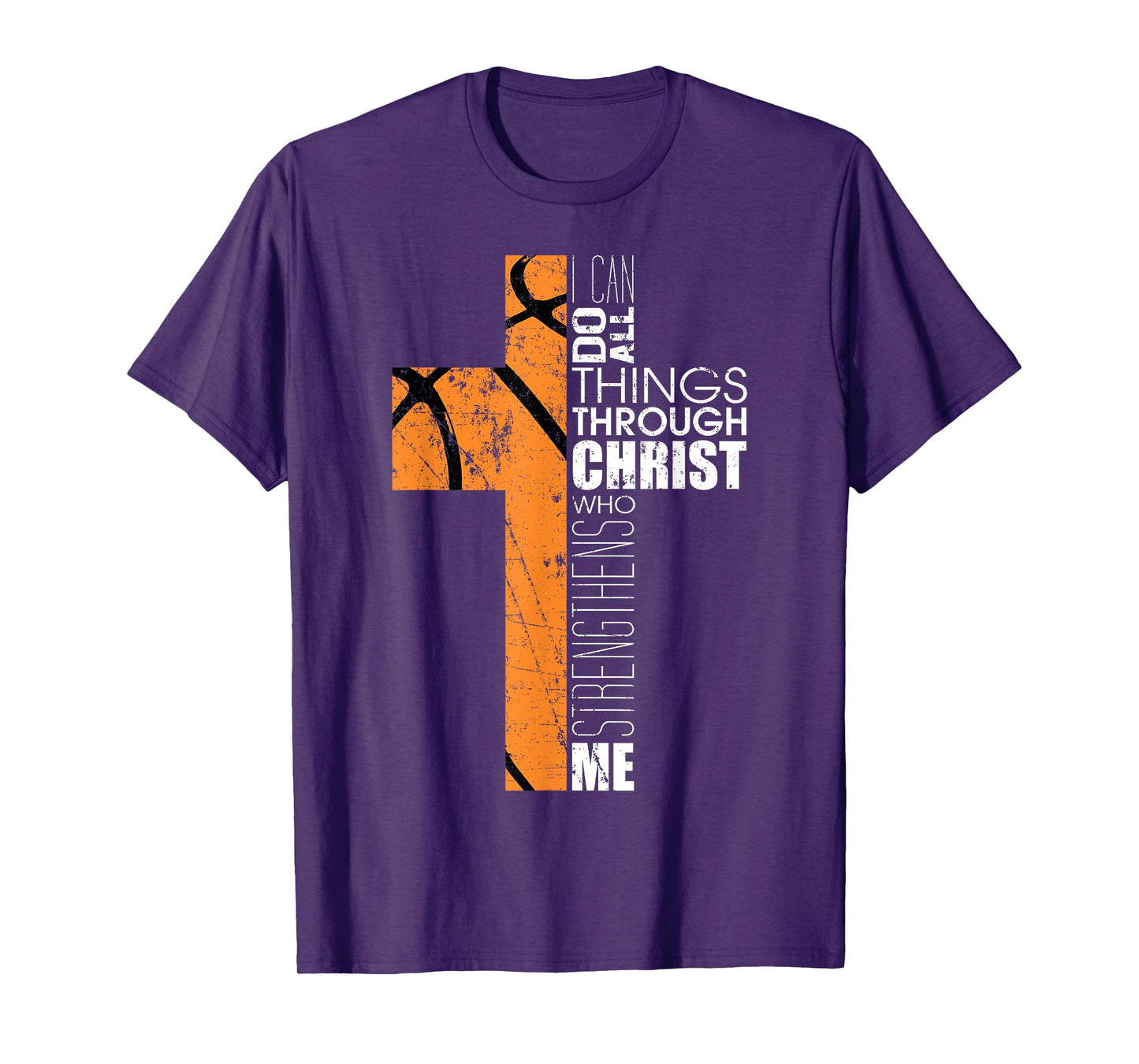 Christian Basketball Gifts Teen Boys Men Religious Verses T-Shirt