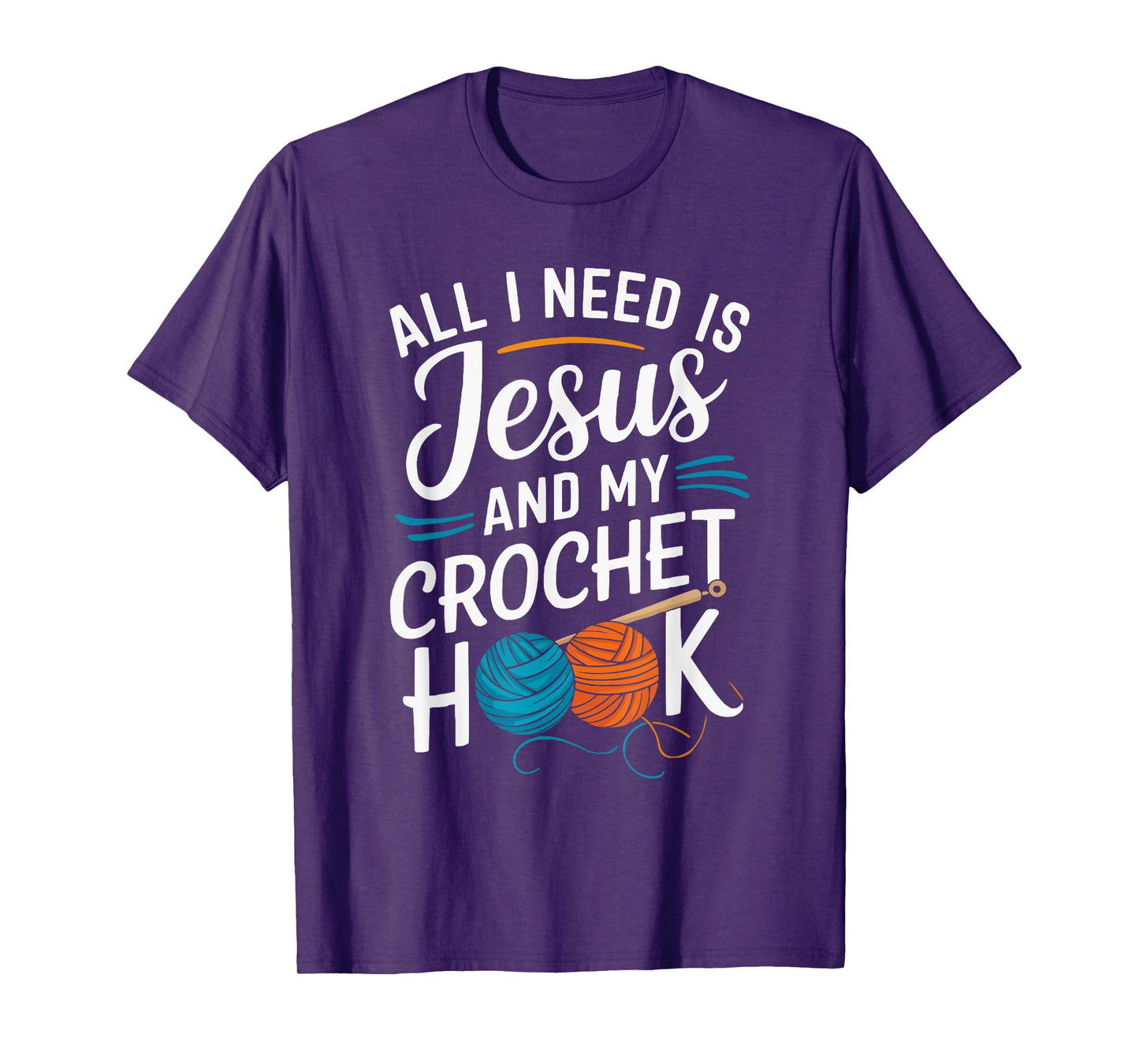 Knitting Jesus Christ Religion Christian Crochet T-Shirt