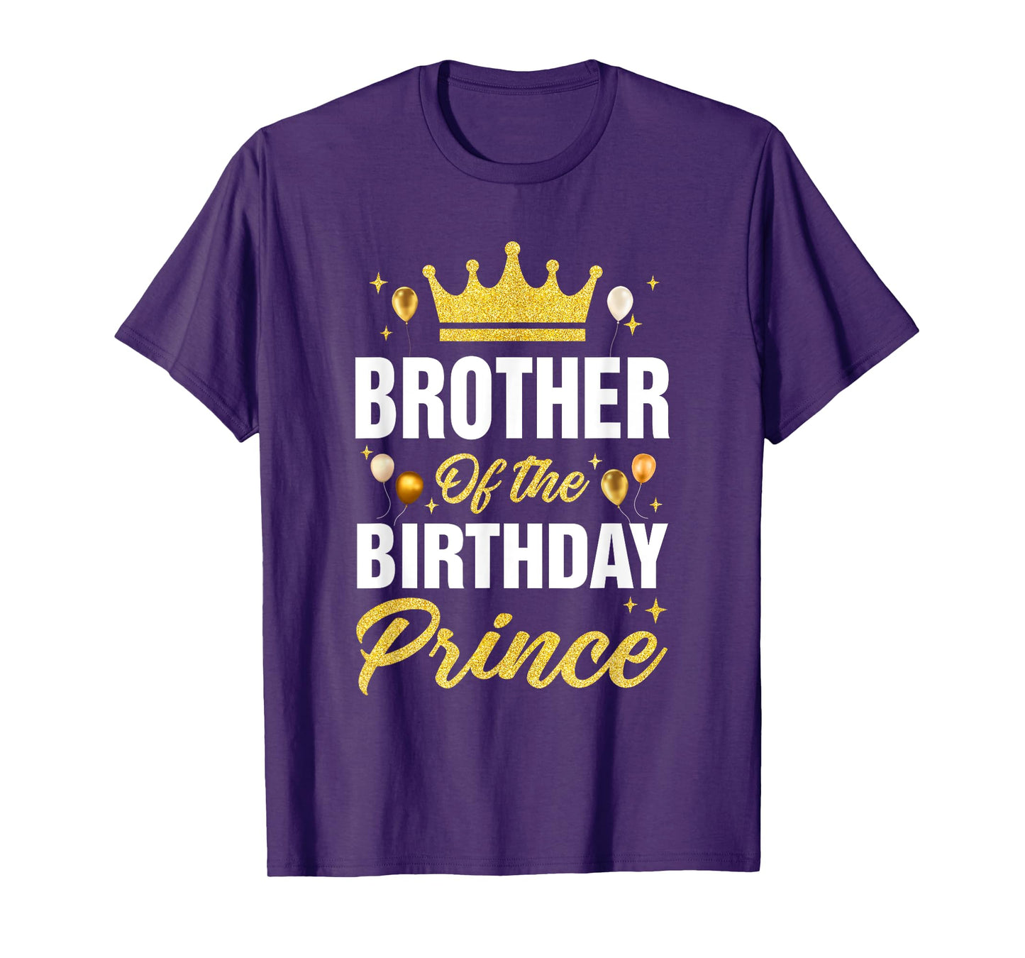 Brother Of The Birthday Prince Boys Bday Party For Him T-Shirt