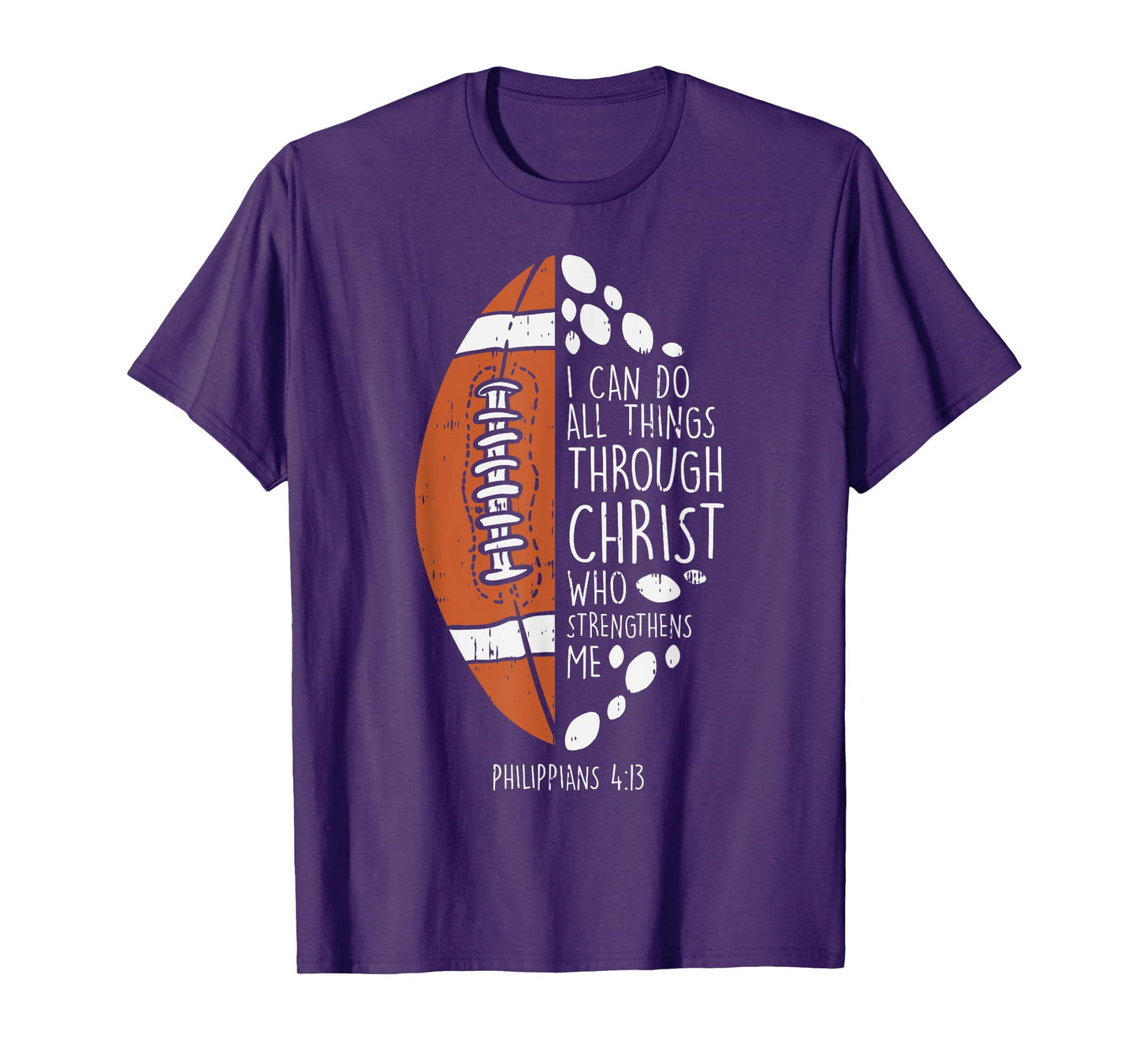 American Football i can do things Bible God Jesus Christian T-Shirt