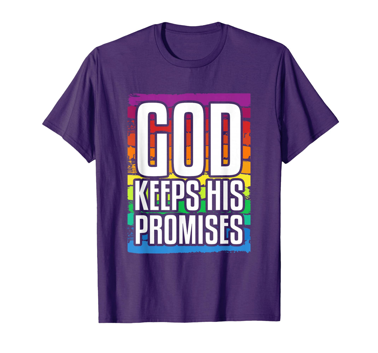 God Keeps His Promises Rainbow Lovely Christian Christianity T-Shirt