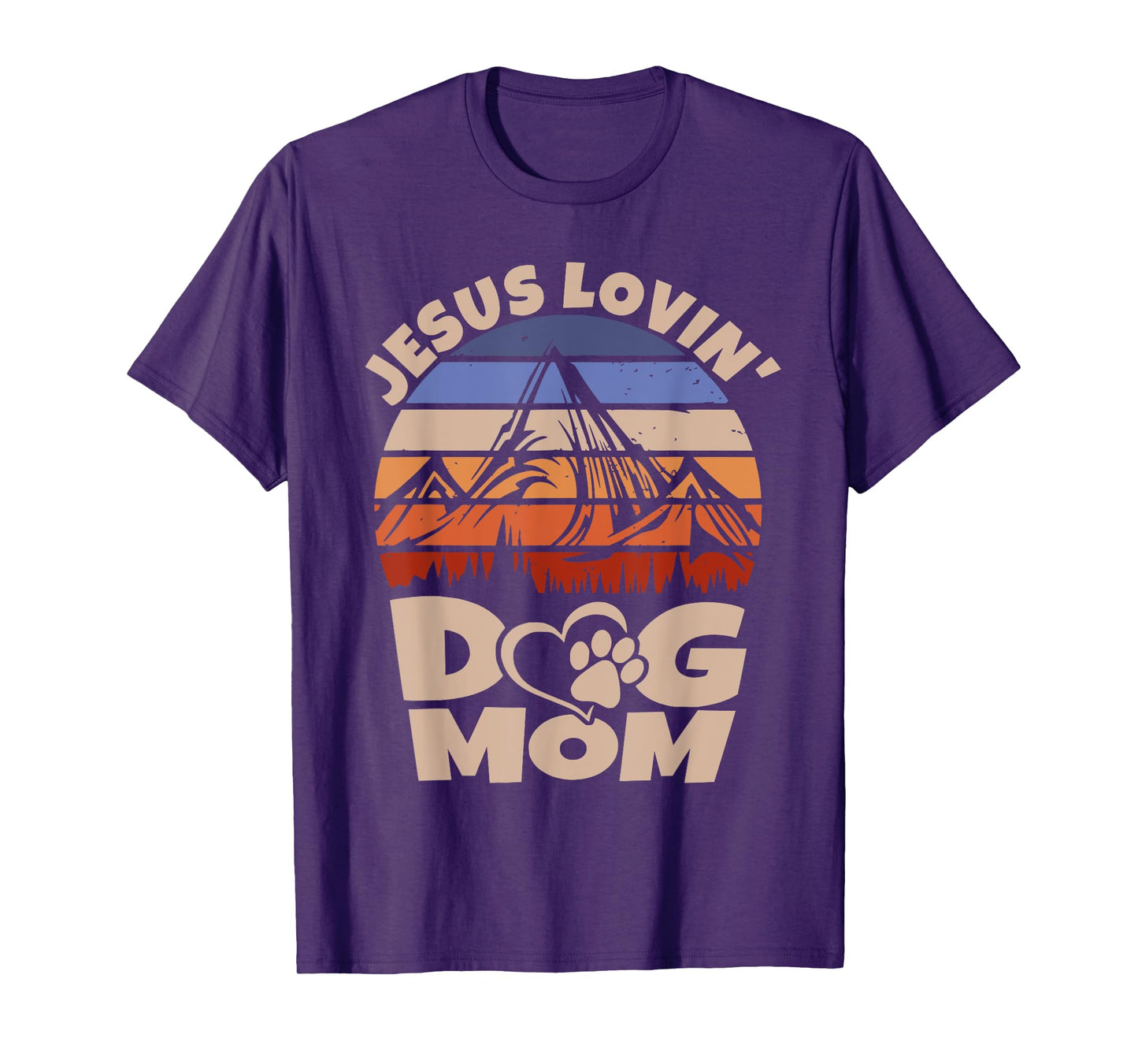 Cute Christian Retro Jesus Loving Dog Mom Funny Dog Sayings T-Shirt