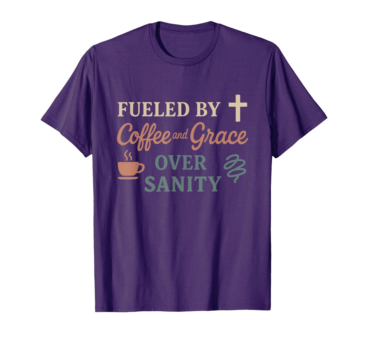 Christian Homeschool Mom Exhausted Chaos Faith Humor T-Shirt