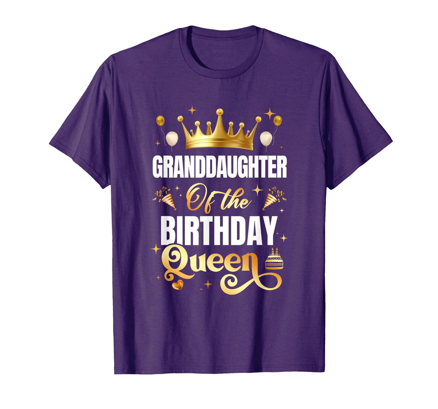 Granddaughter Of The Birthday Queen Funny Matching Birthday T-Shirt