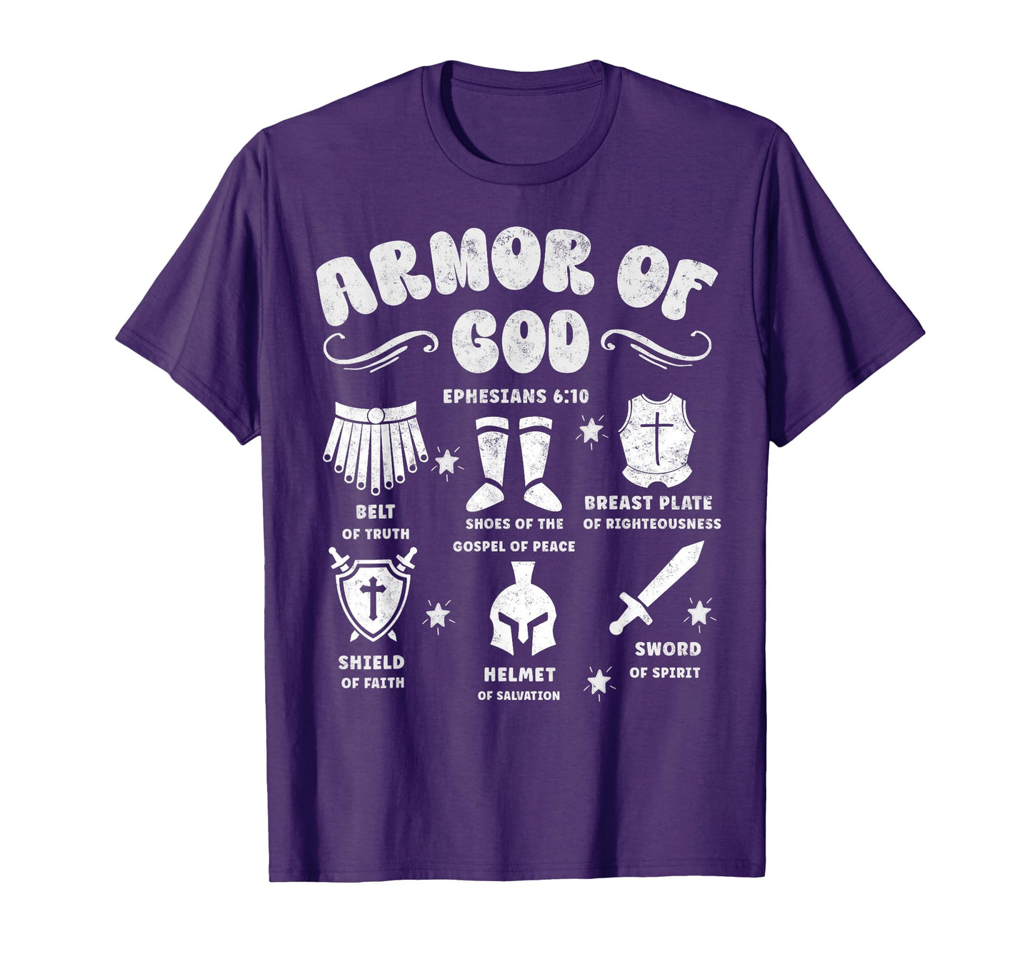 Ephesians 6:10 Armor of God Jesus Christian Bible Verses T-Shirt