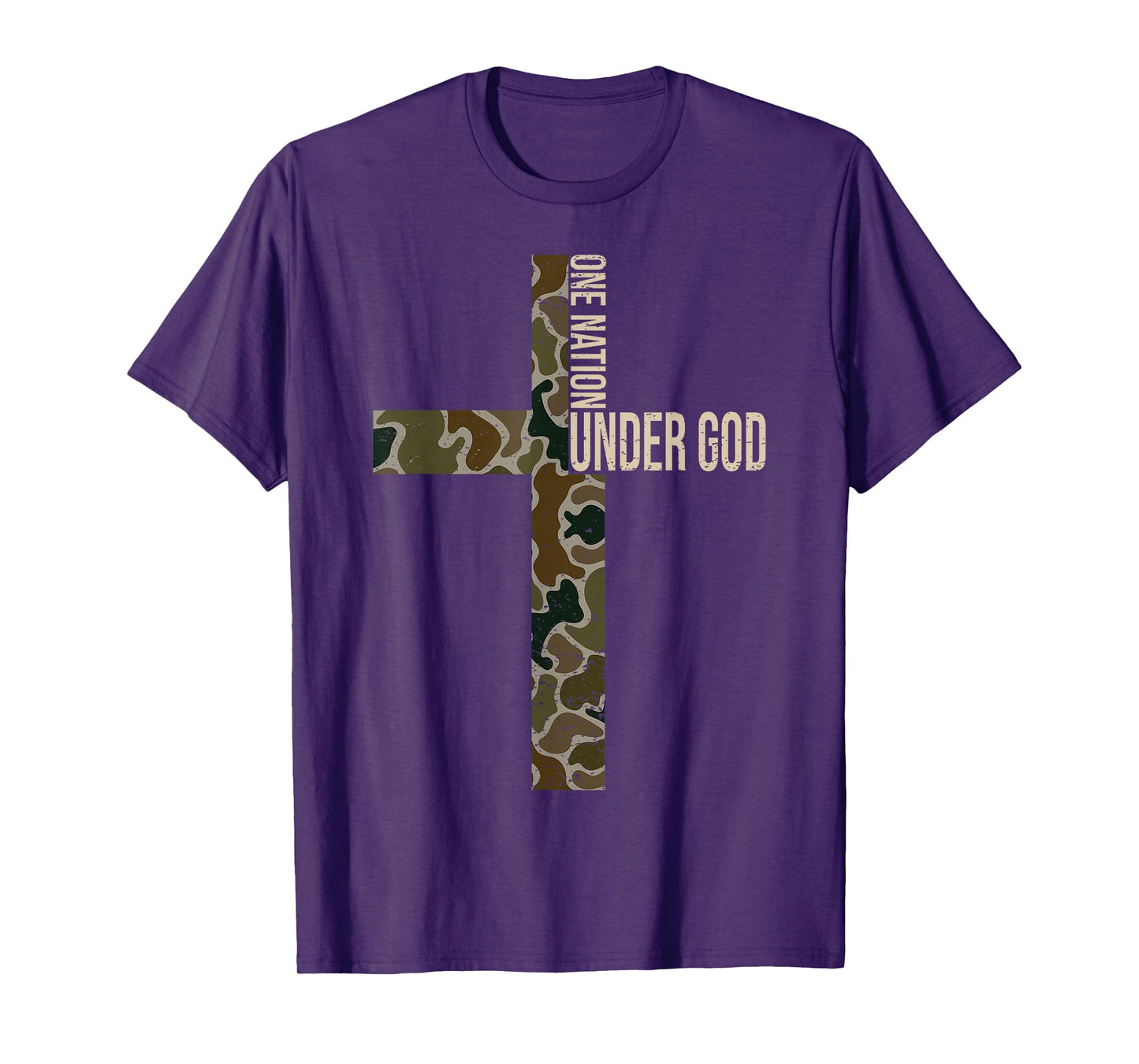 Jesus Camo One Nation Under God Christian Cross God Faith T-Shirt