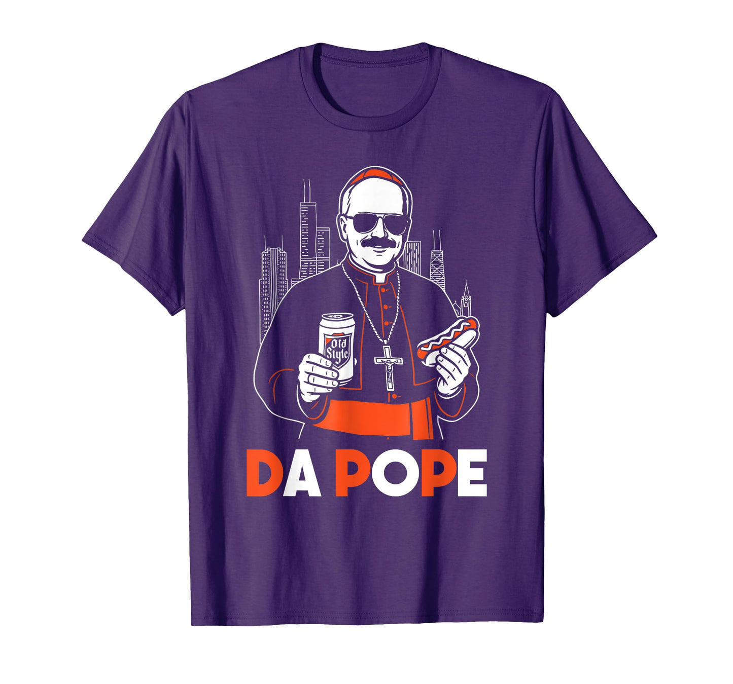 Funny Da Pope From America Chicago Pope Leo XIV Vintage T-Shirt