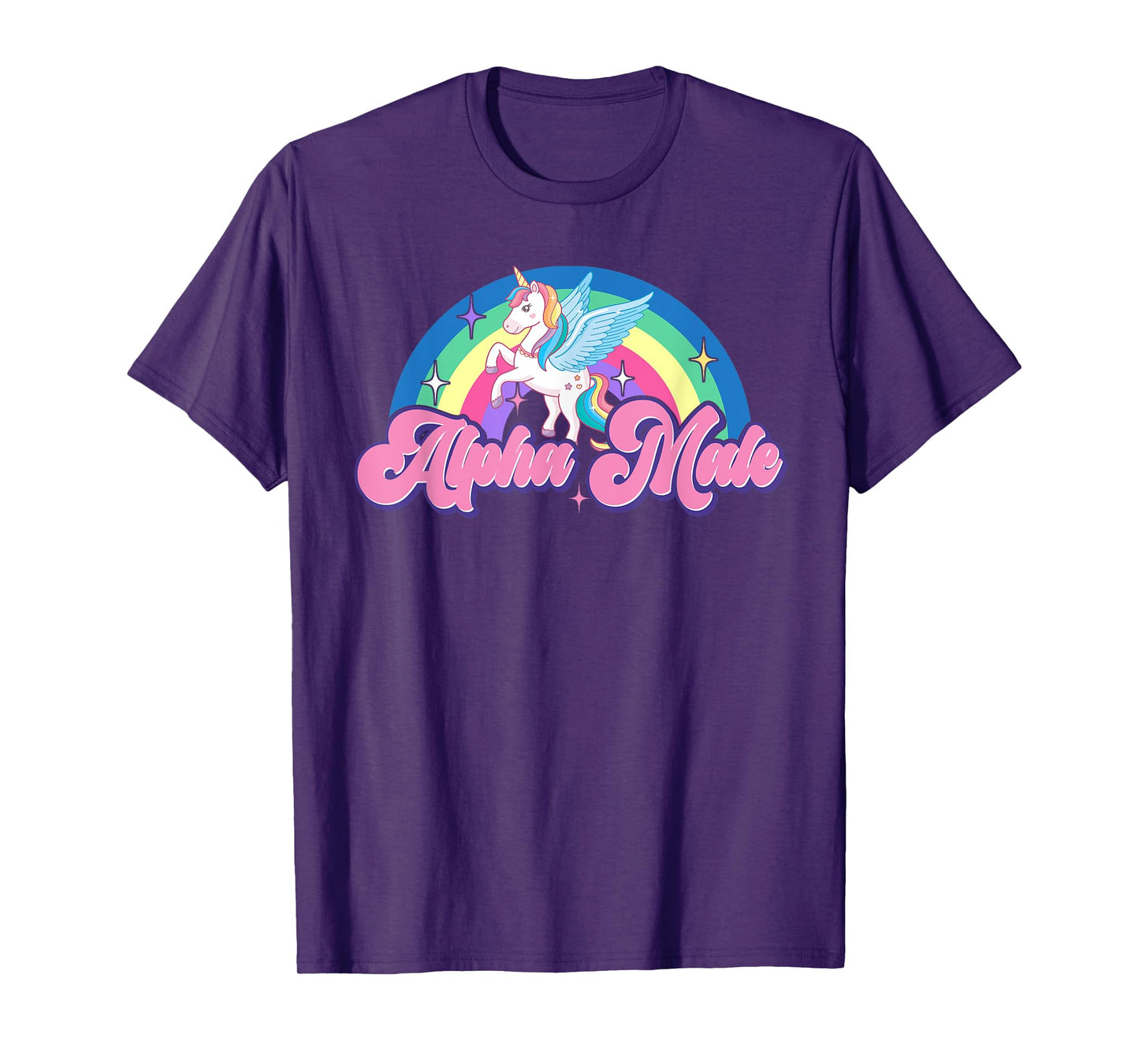 Alpha Male Unicorn Rainbow Ironic Gay Sarcastic LGBTQ Pride T-Shirt
