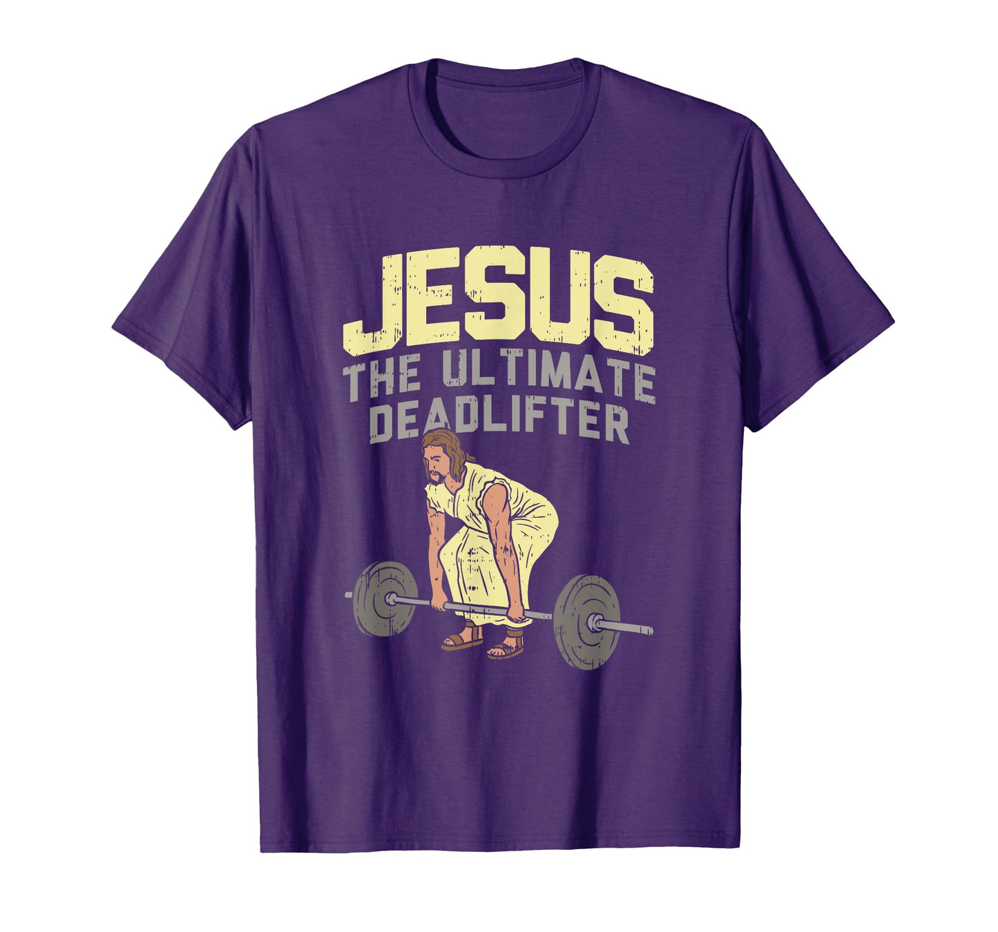 Deadlift Jesus I Christian Weightlifting Funny Workout Gym T-Shirt