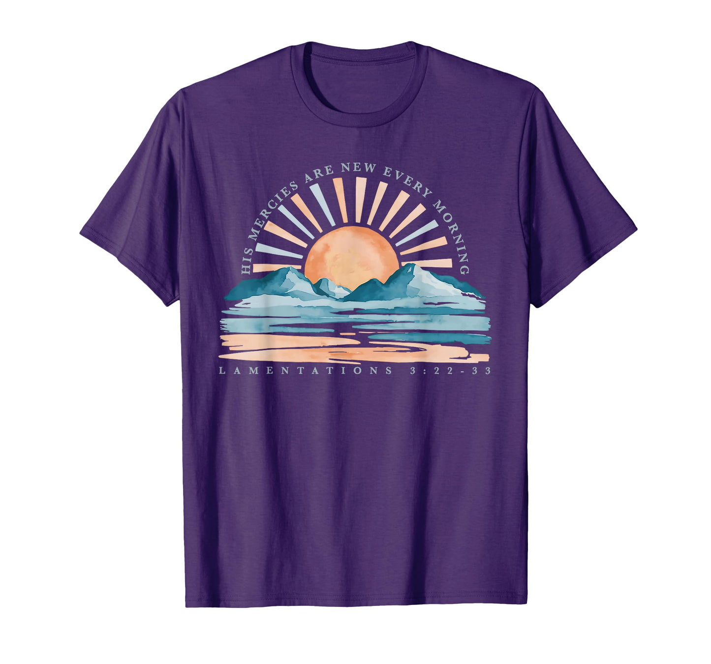 His Mercies are New Every Morning Christian Floral Jesus T-Shirt