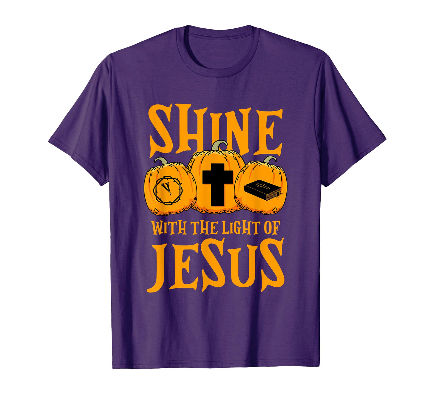 Shine With The Light Of Jesus Halloween Costume Christian T-Shirt