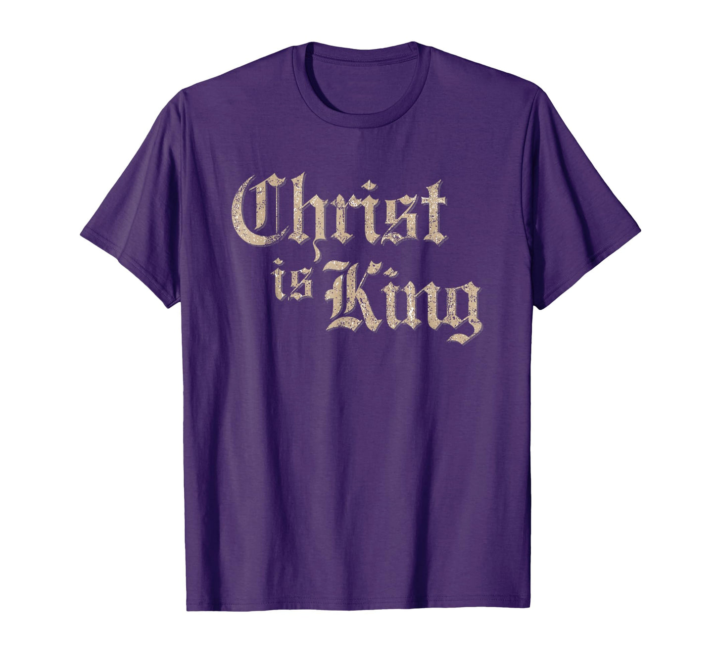 Vintage Christ Is King Jesus Christian Catholic Distressed T-Shirt