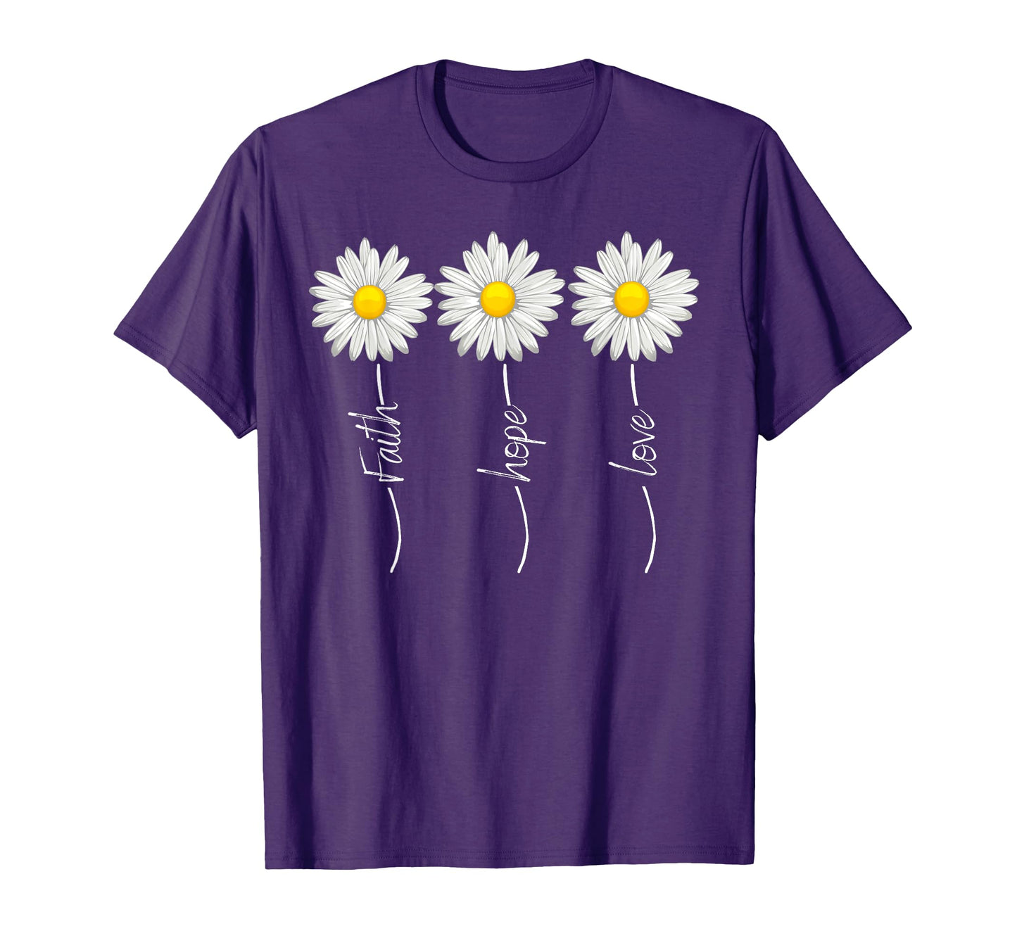 Fife Life Faith Hope Love Christian Daisies T-Shirt