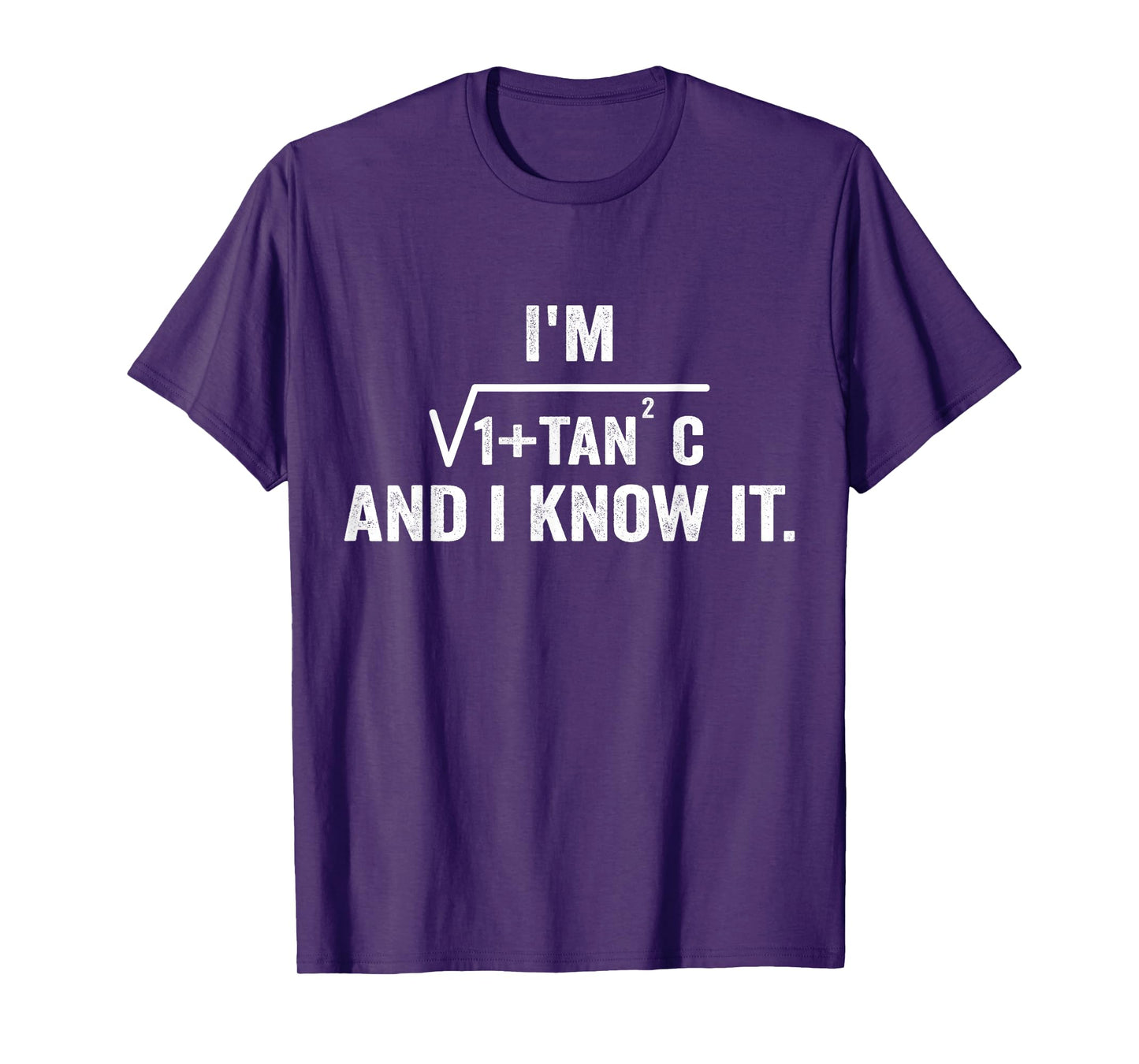 I'm Sec C And I Know It Trigonometry Formula Math Humor T-Shirt