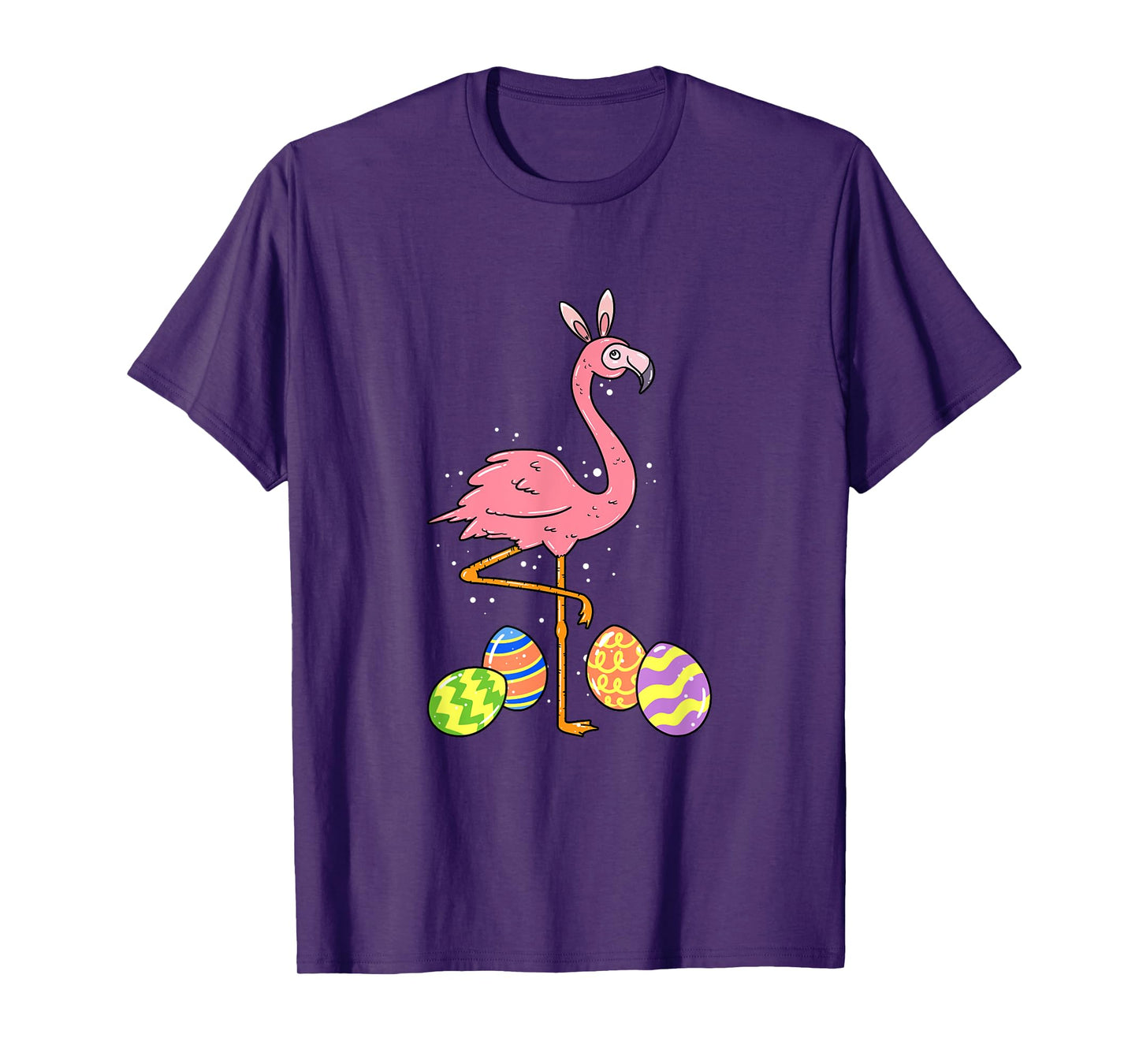 Easter Flamingo Easter Bunny Egg Basket Funny Easter T-Shirt