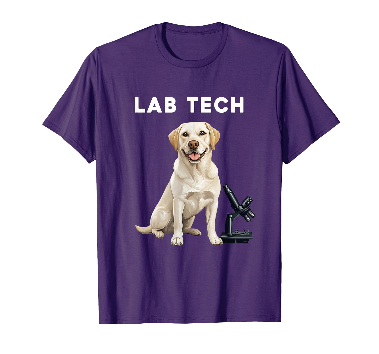 Funny Lab Tech Design featuring a Labrador Dog for Scientist T-Shirt