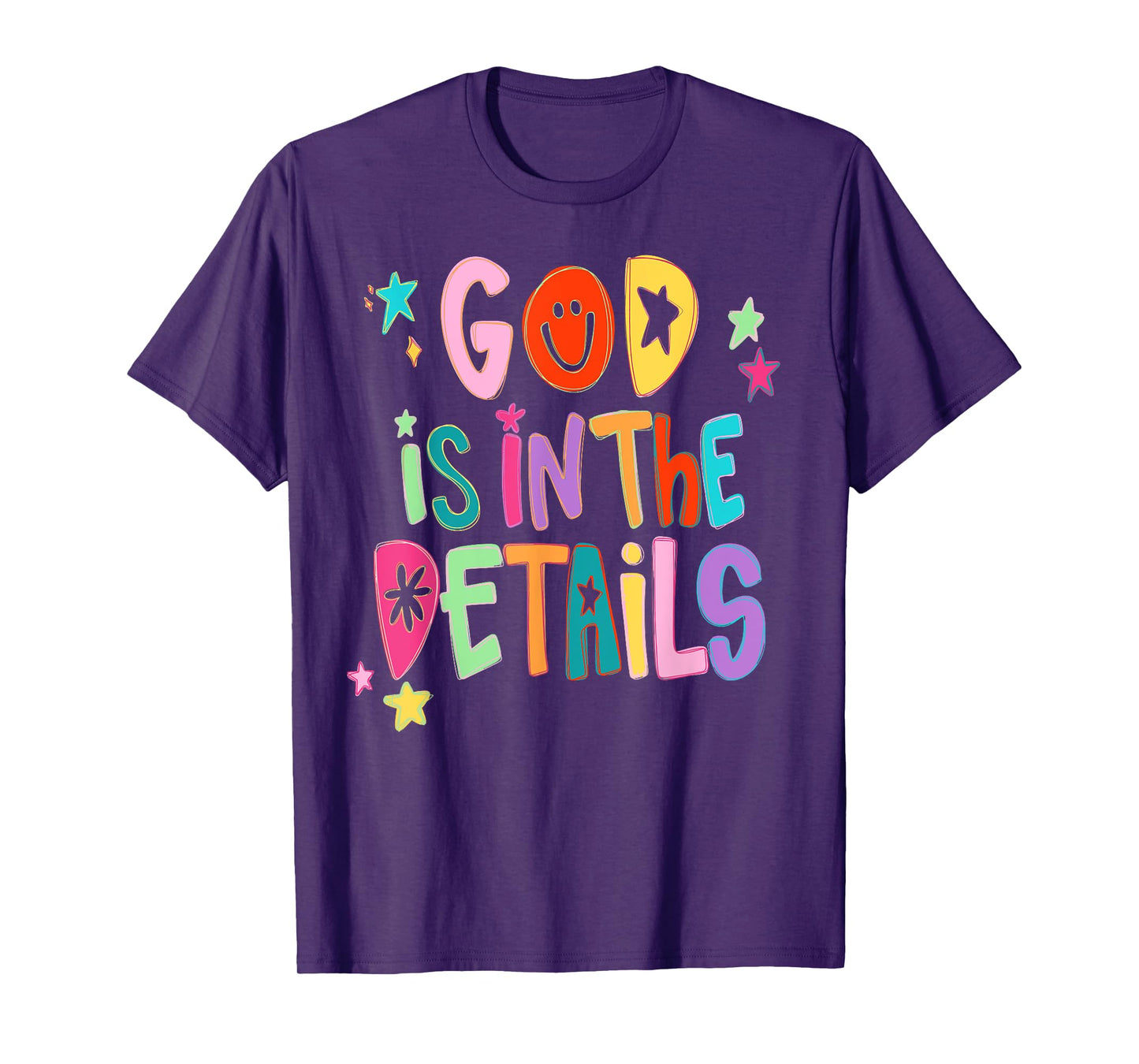 God Is In The Details Religious Christian Aesthetic Bible T-Shirt
